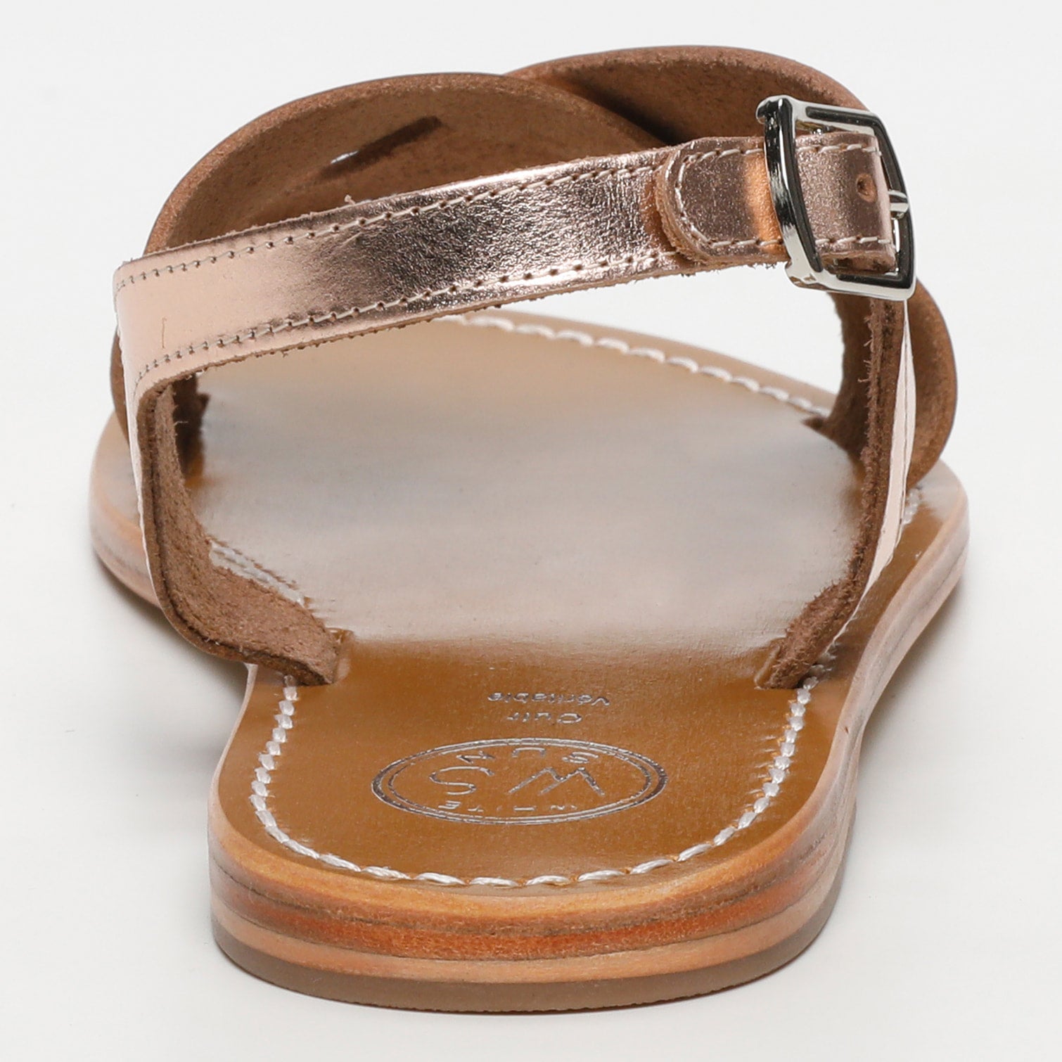 AULESTES sandales en cuir or rose