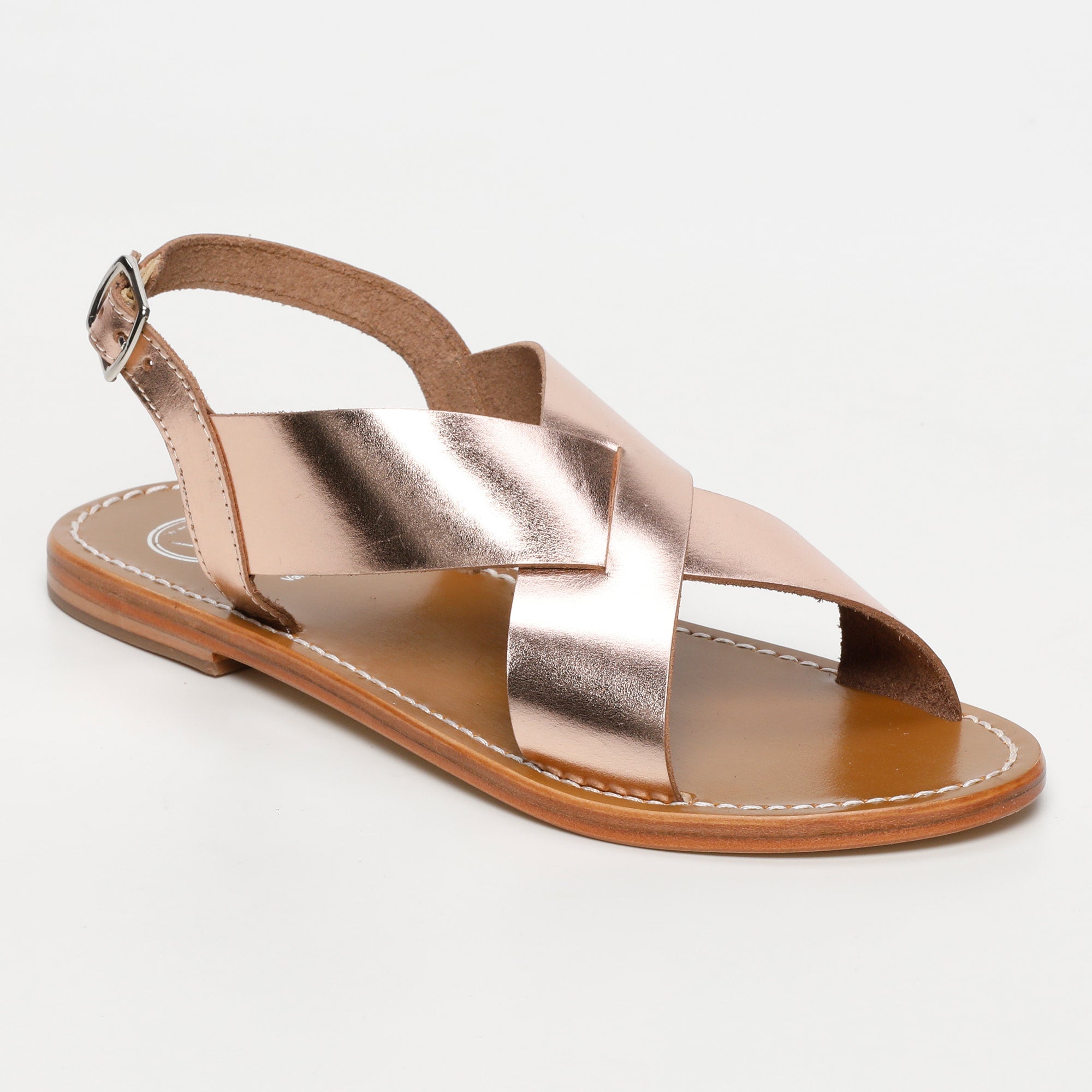 AULESTES sandales en cuir or rose