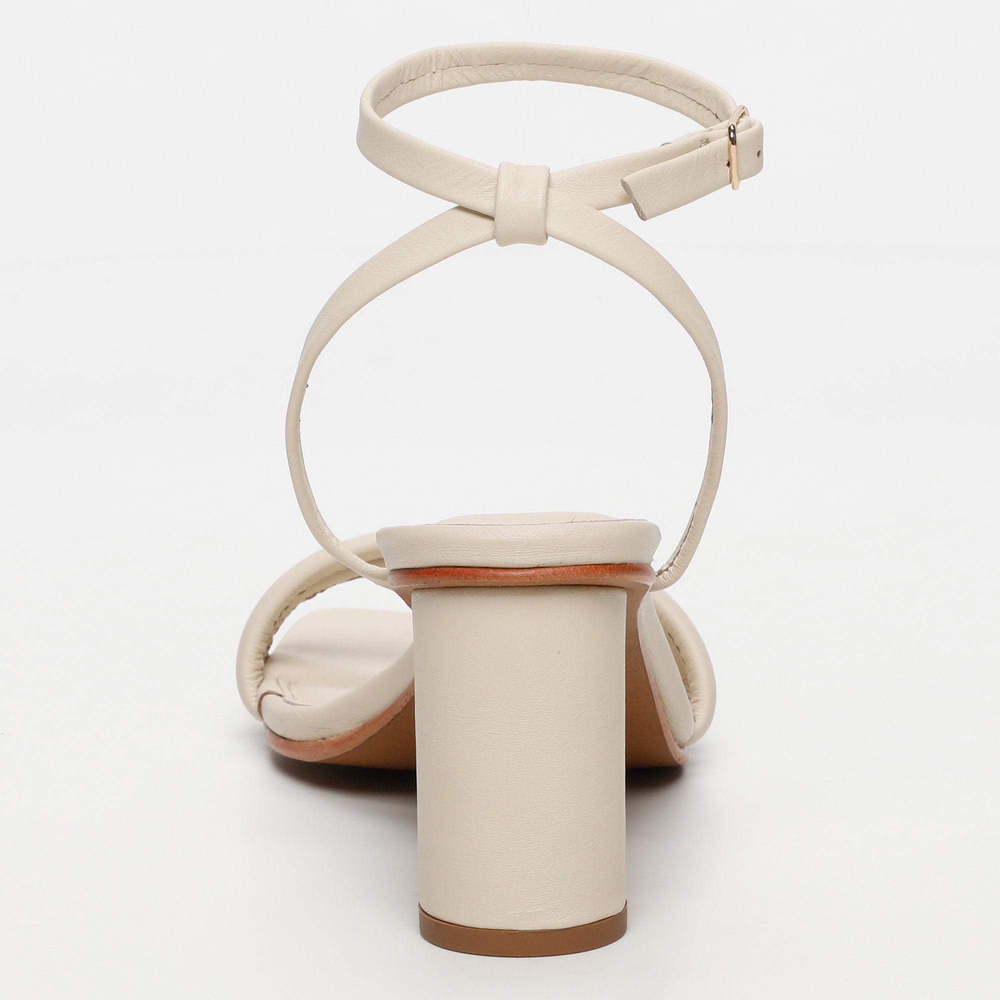 DAACHAYANI sandales talon bracelet de cheville en cuir ivoire