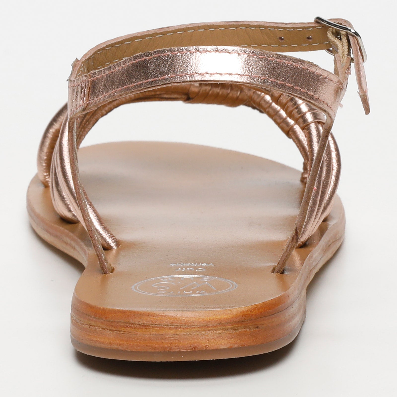 ABIGAIL sandales en cuir or rose