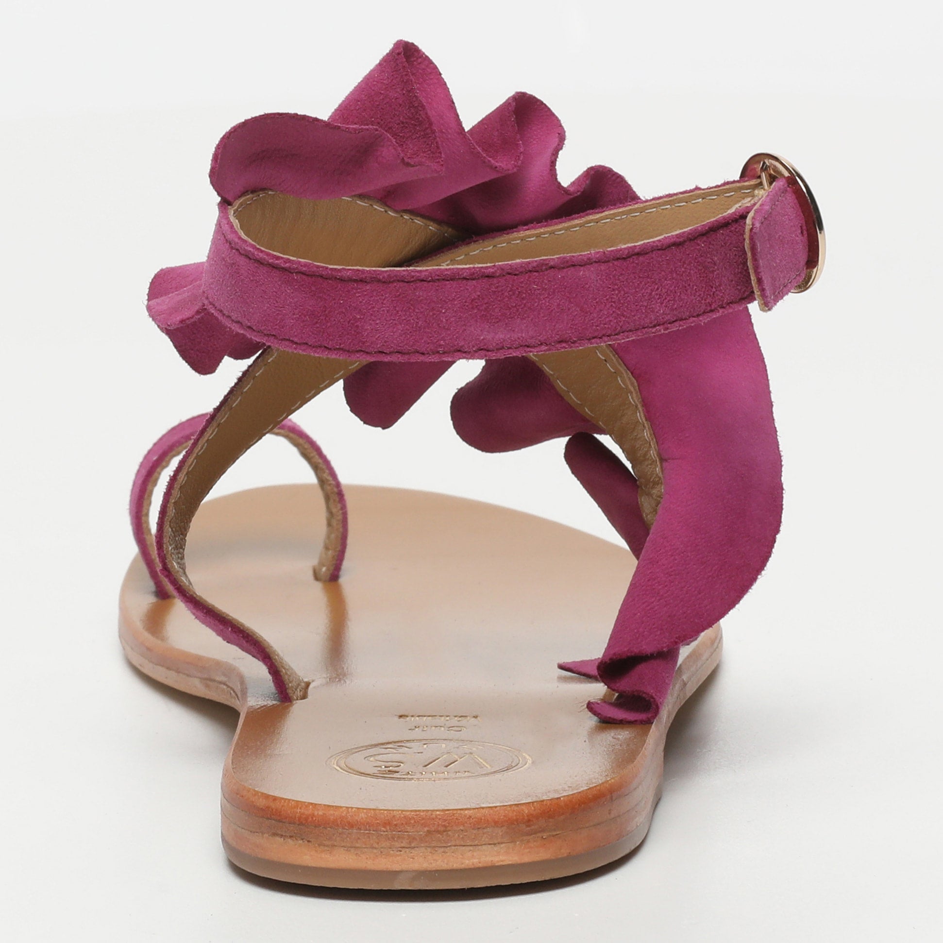DEVIPRIYA sandales entre doigt fantaisie en cuir violet
