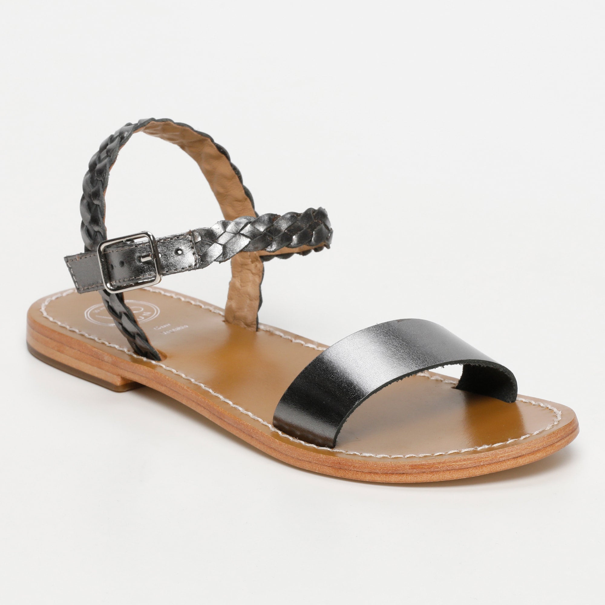 TAHLIA sandales en cuir étain