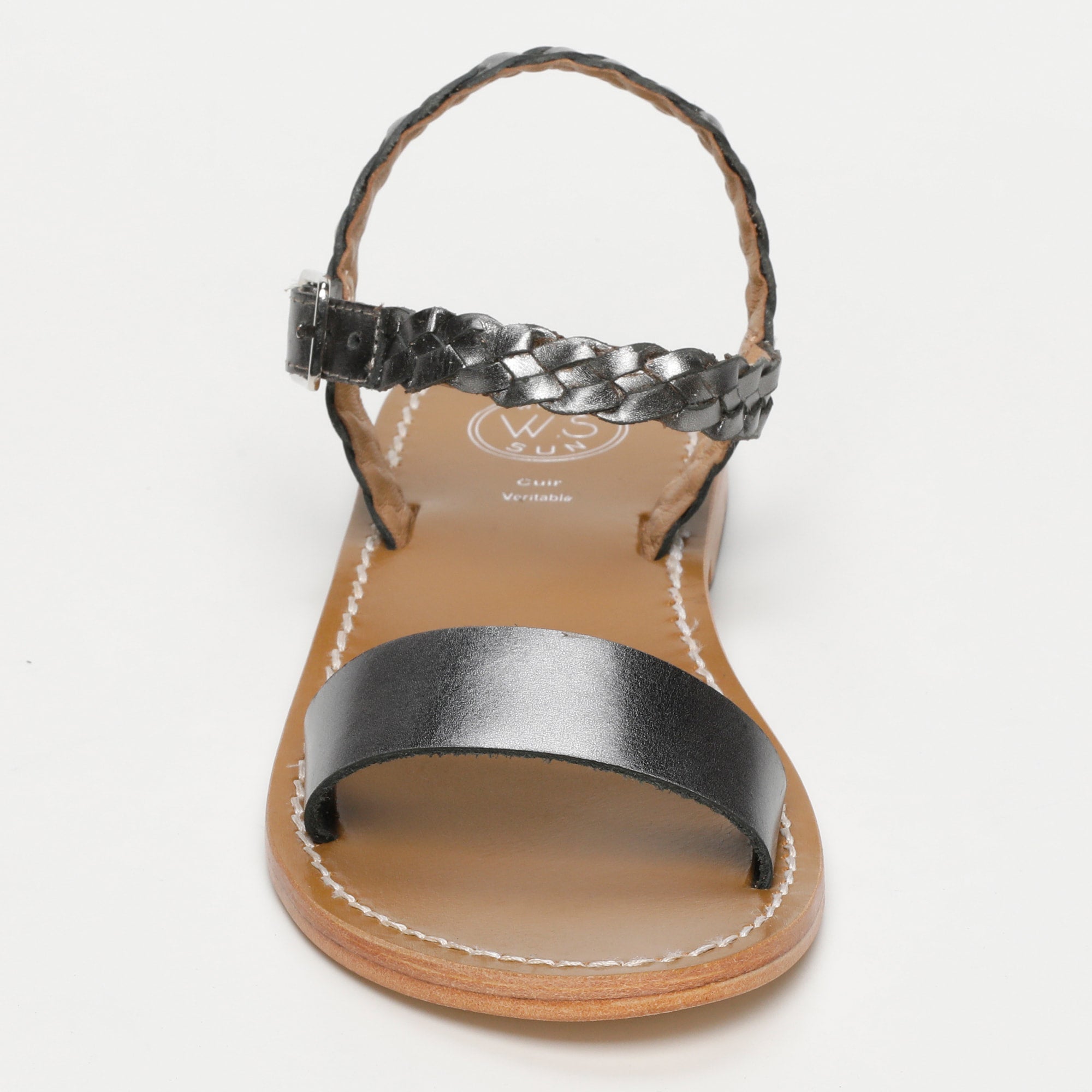 TAHLIA sandales en cuir étain