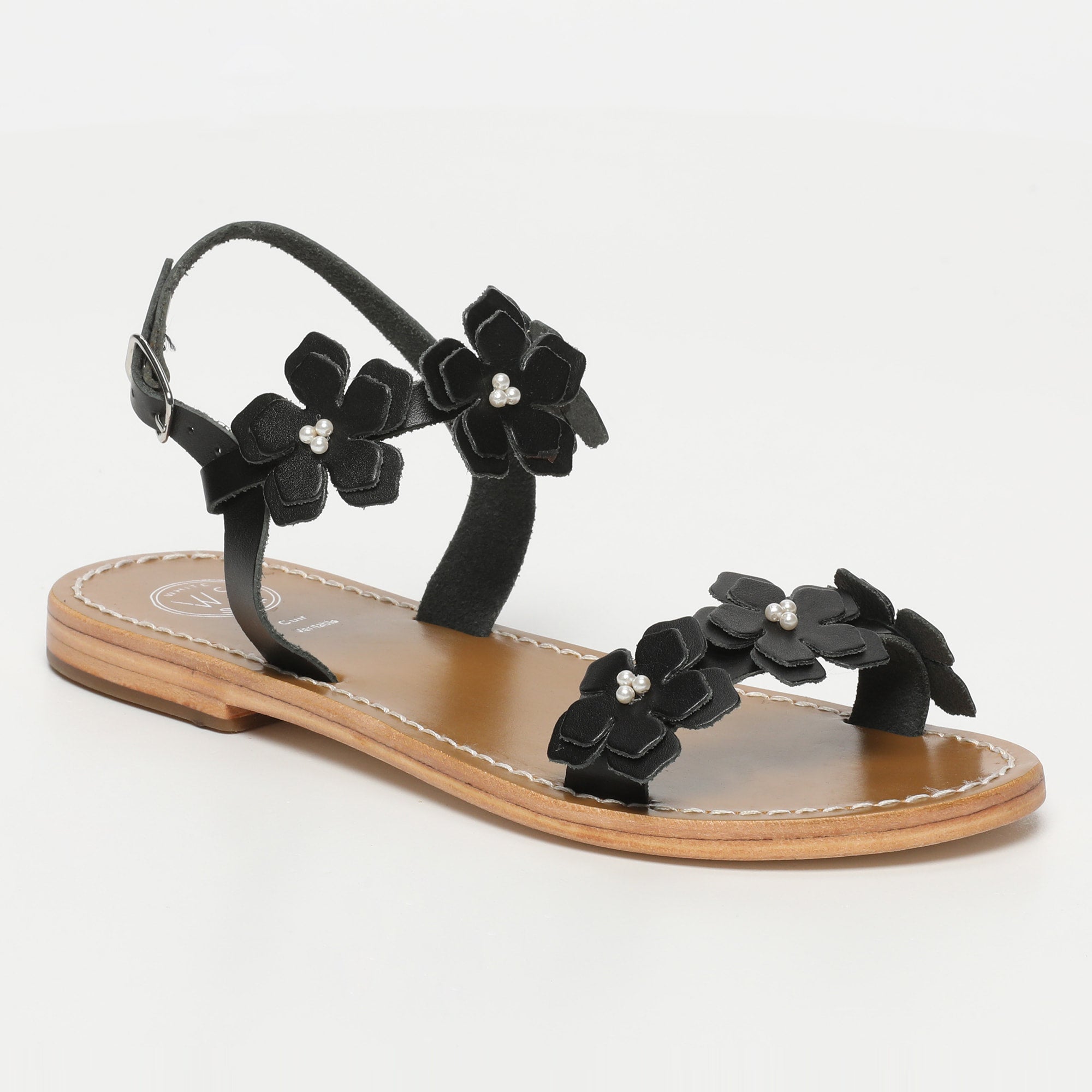 BABITA sandales fantaisie en cuir noir