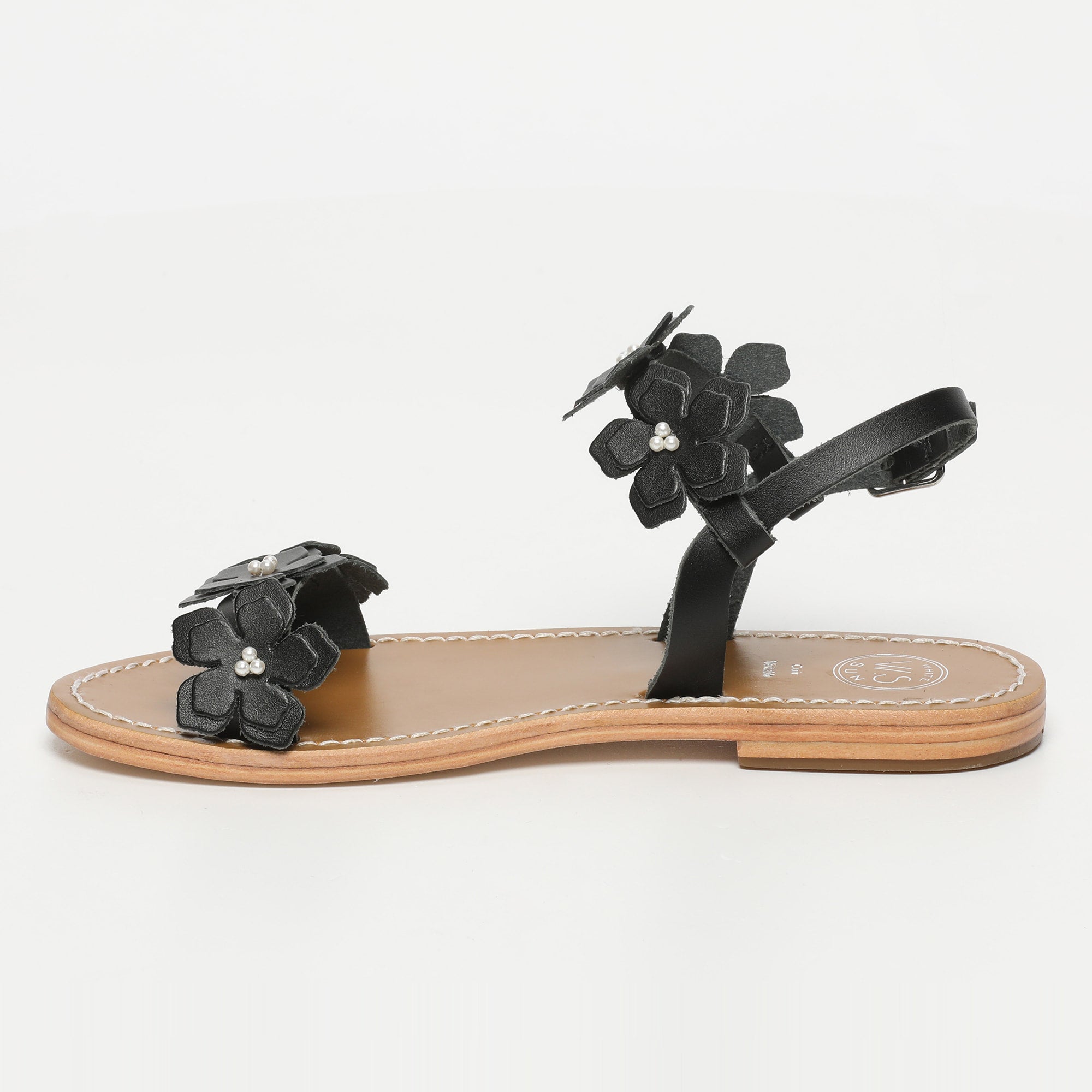 BABITA sandales fantaisie en cuir noir