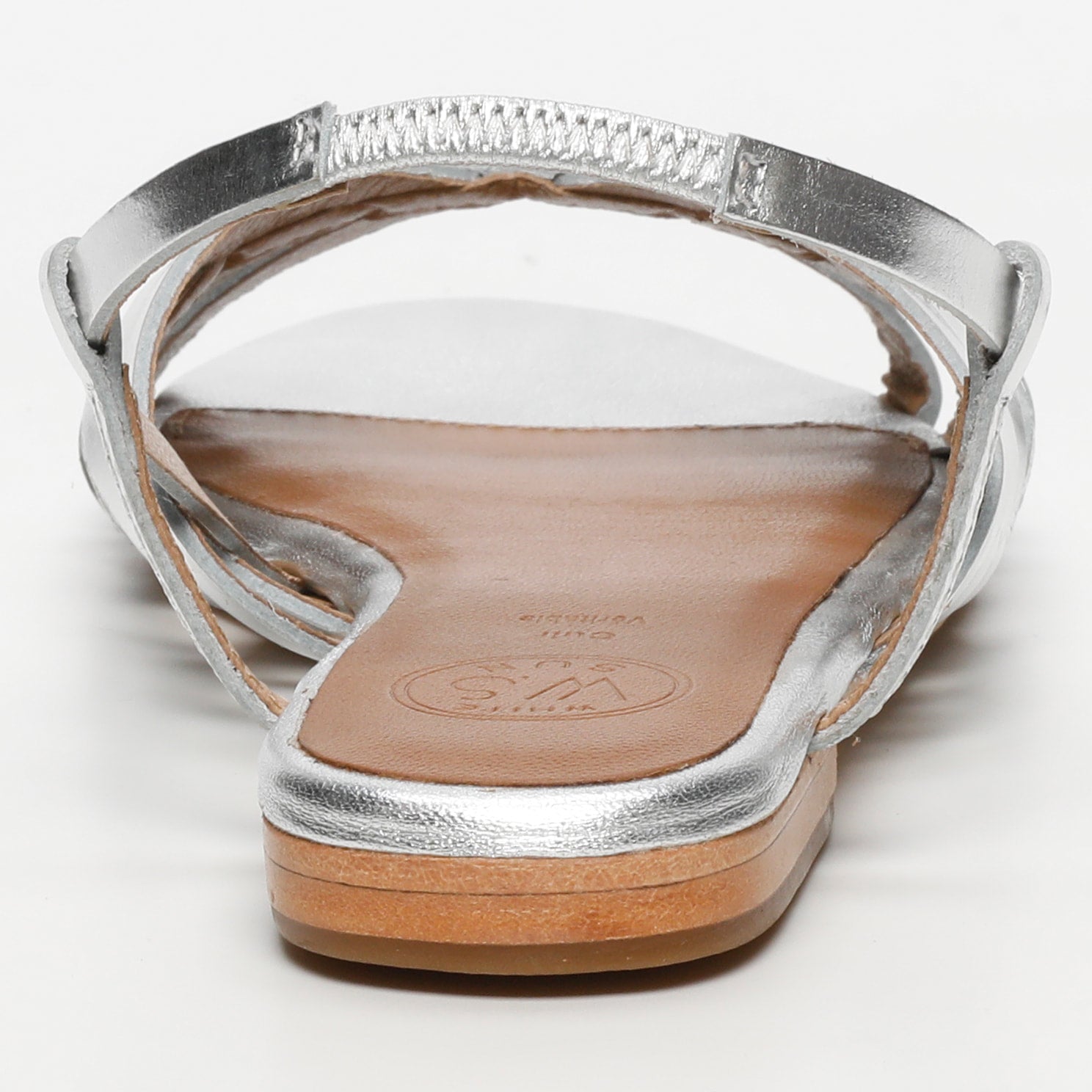 BABITHA sandales en cuir argent