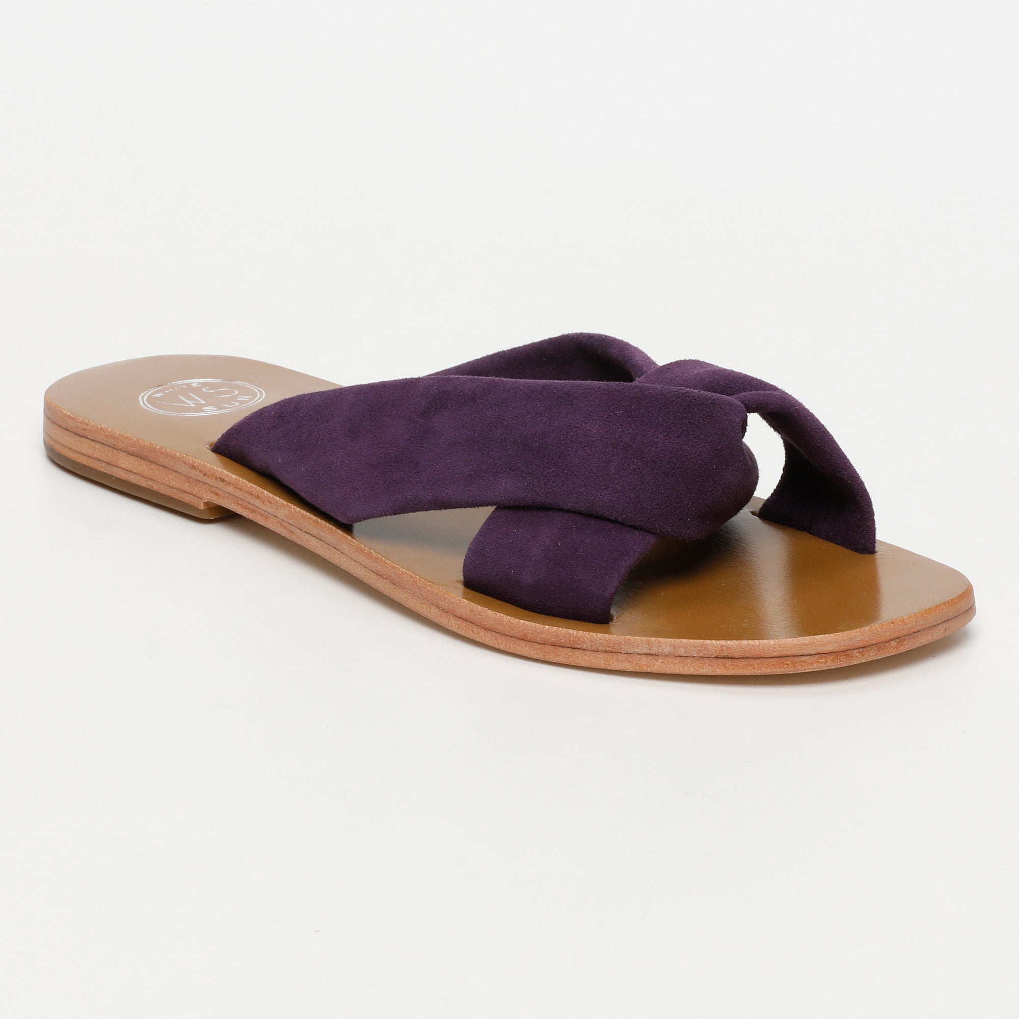 BANSARI mules en cuir améthyste