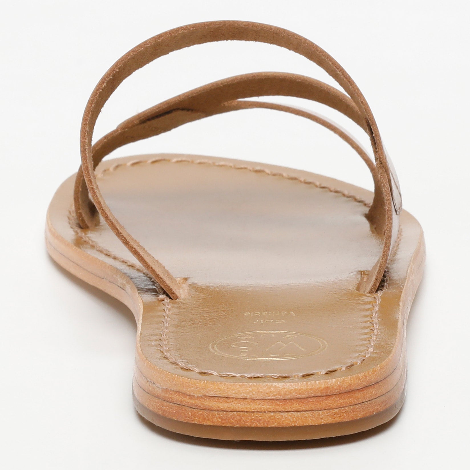 PALAMOS mules en cuir camel