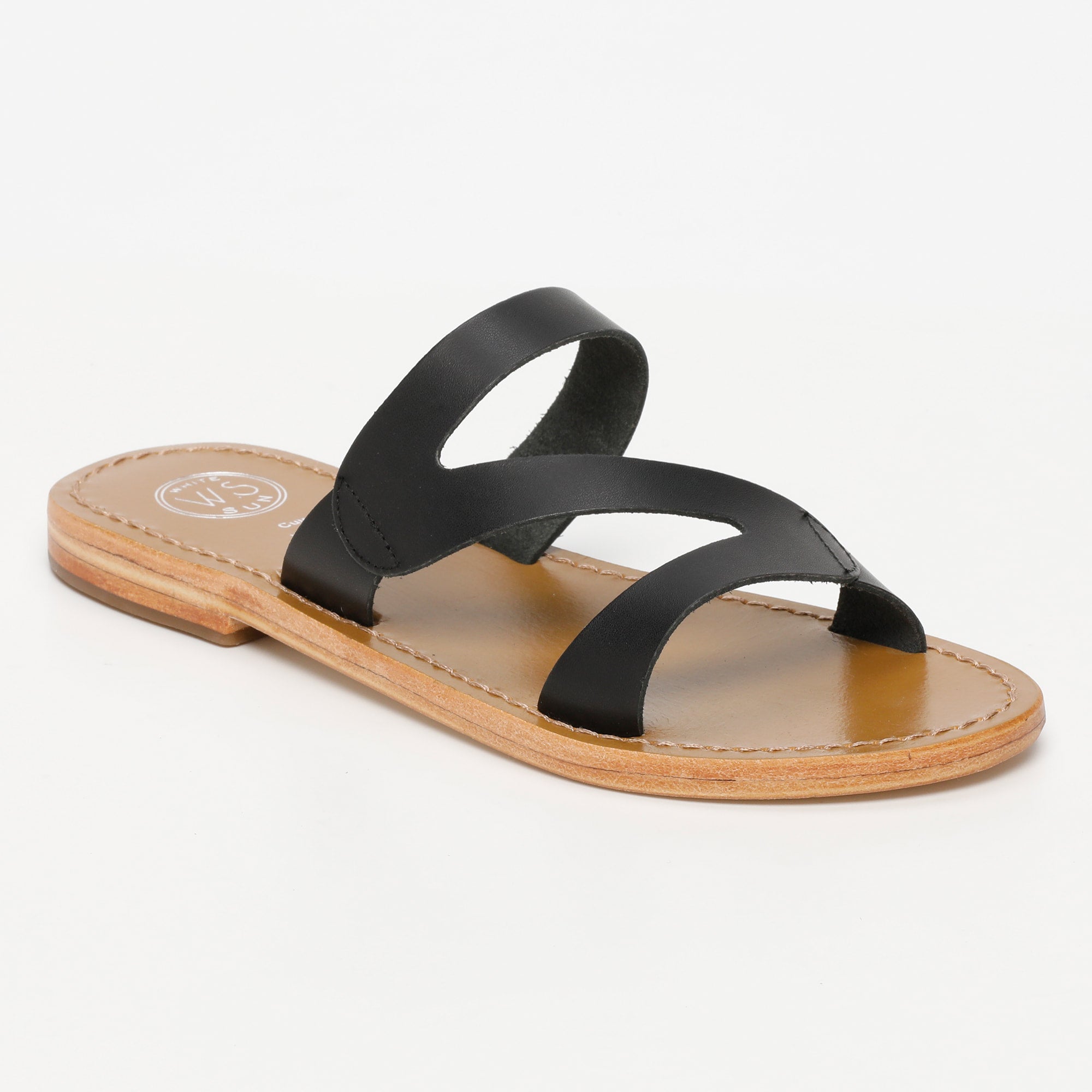 PALAMOS mules en cuir noir