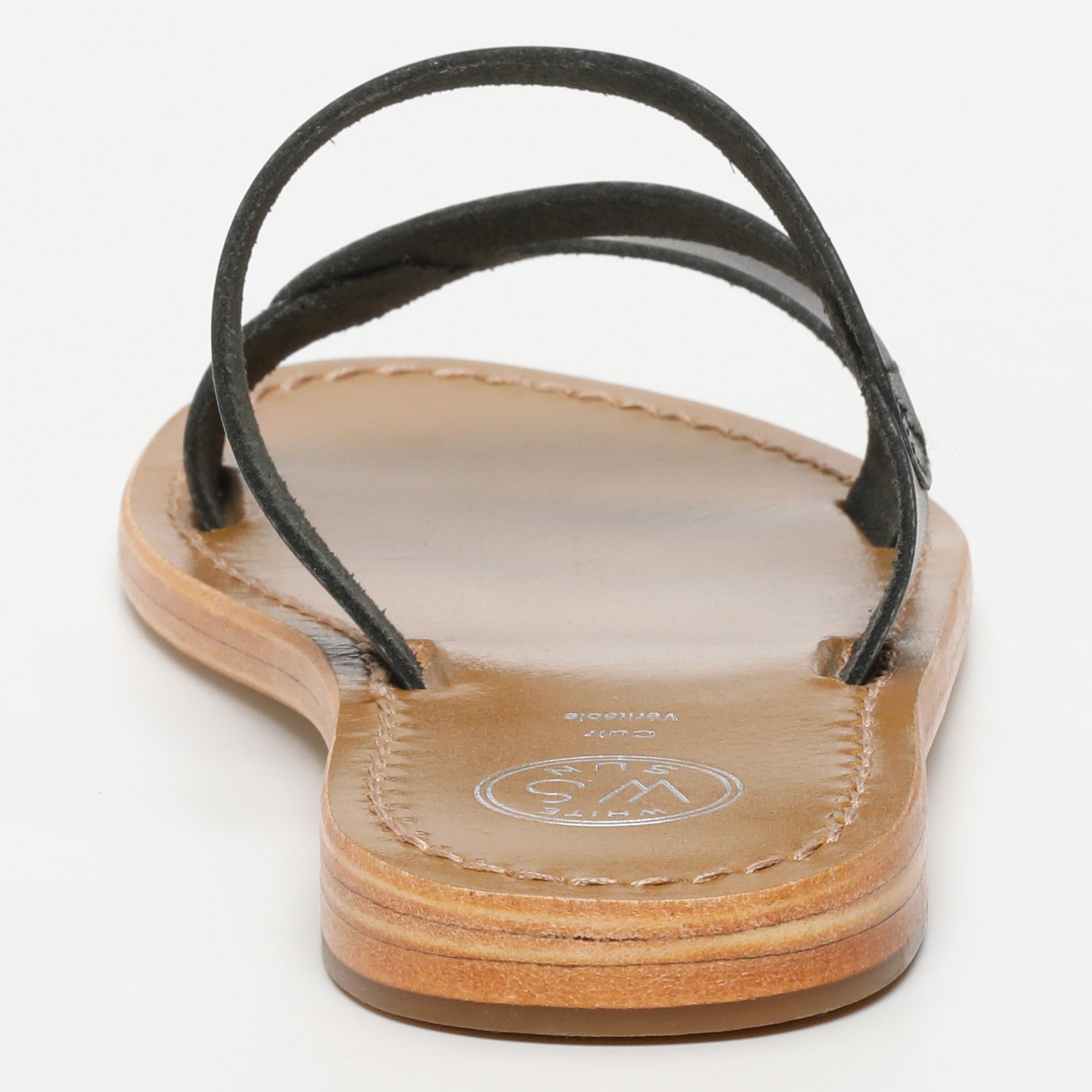 PALAMOS mules en cuir noir