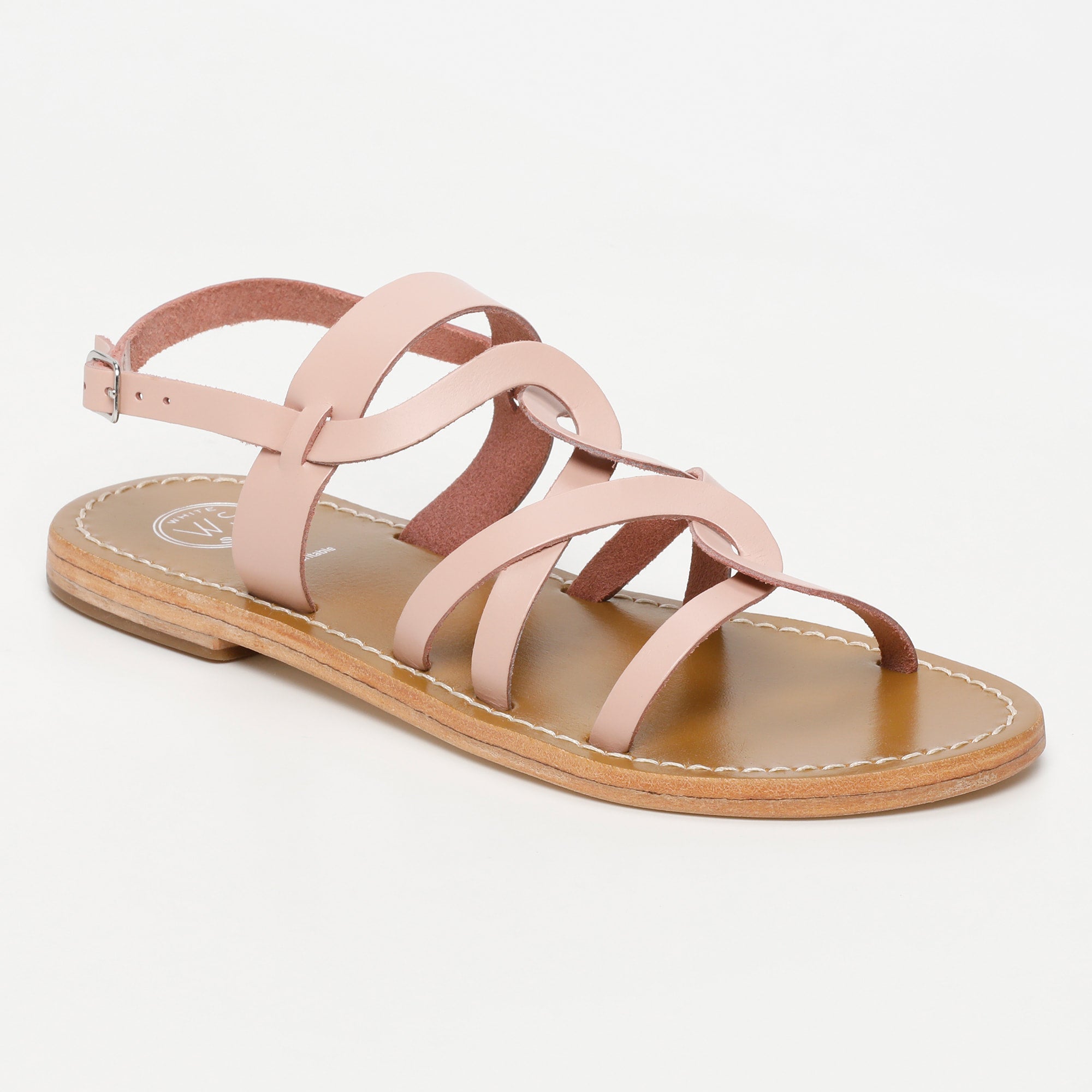 TONOSI sandales en cuir rose