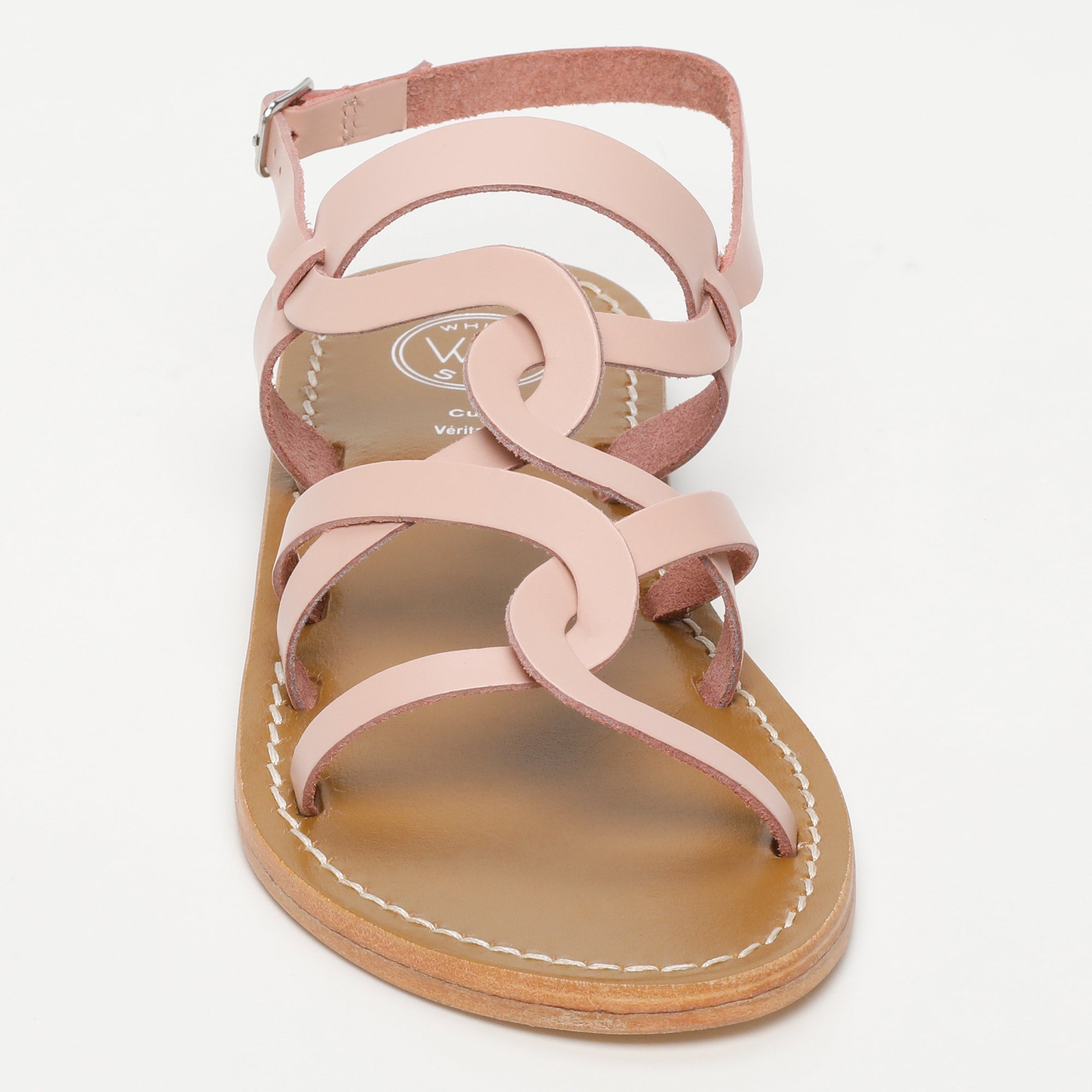TONOSI sandales en cuir rose
