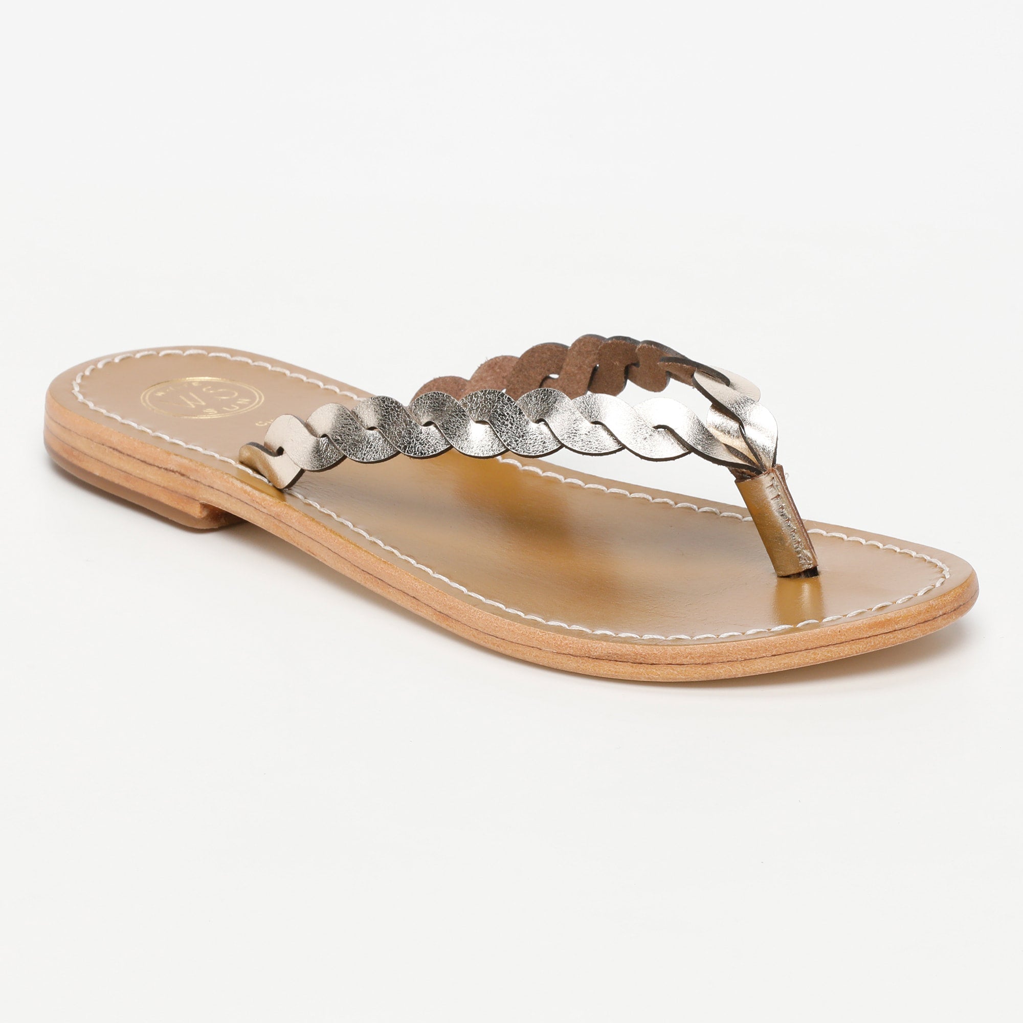 NEFELA mules entre doigt en cuir or
