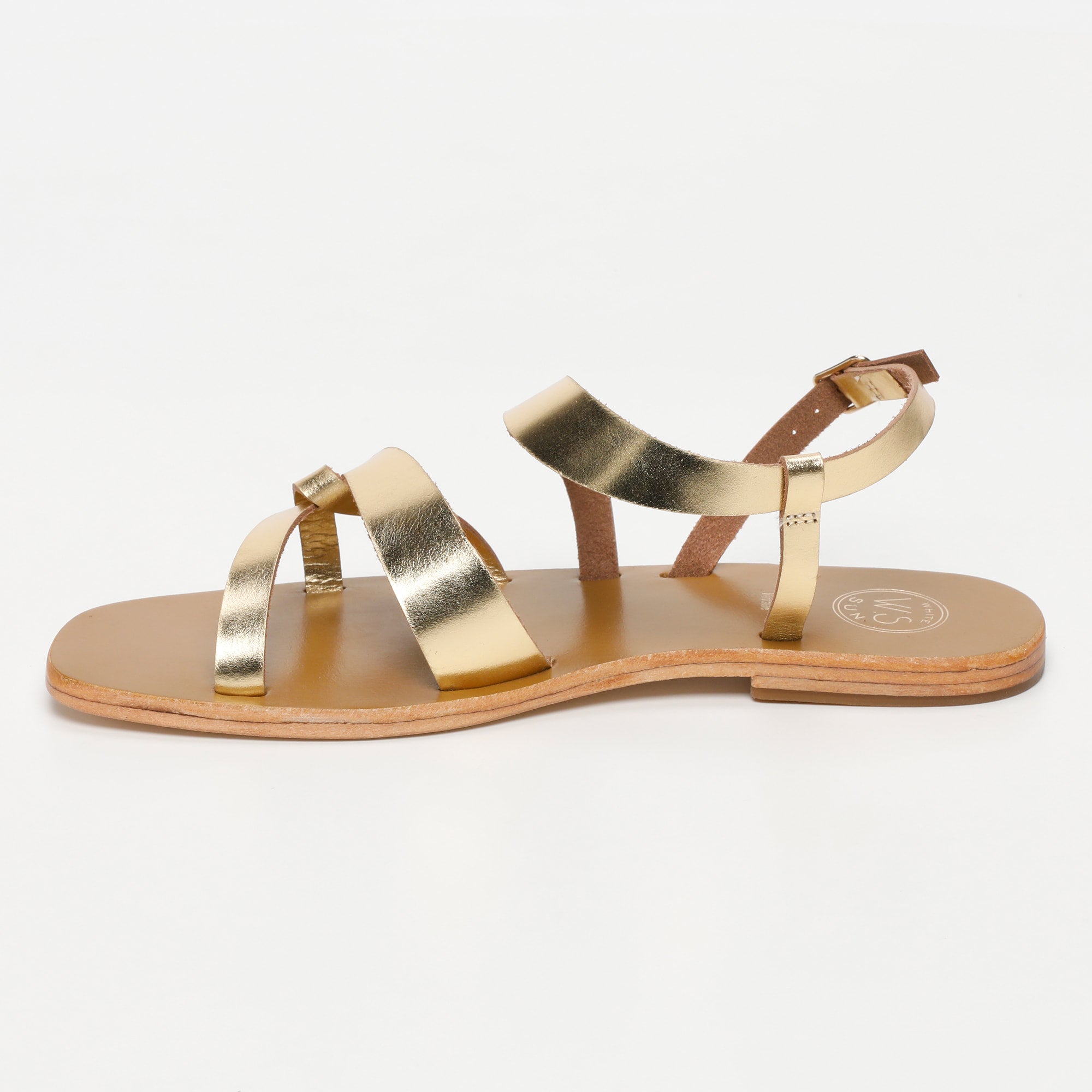 OPIO sandales en cuir or foncé