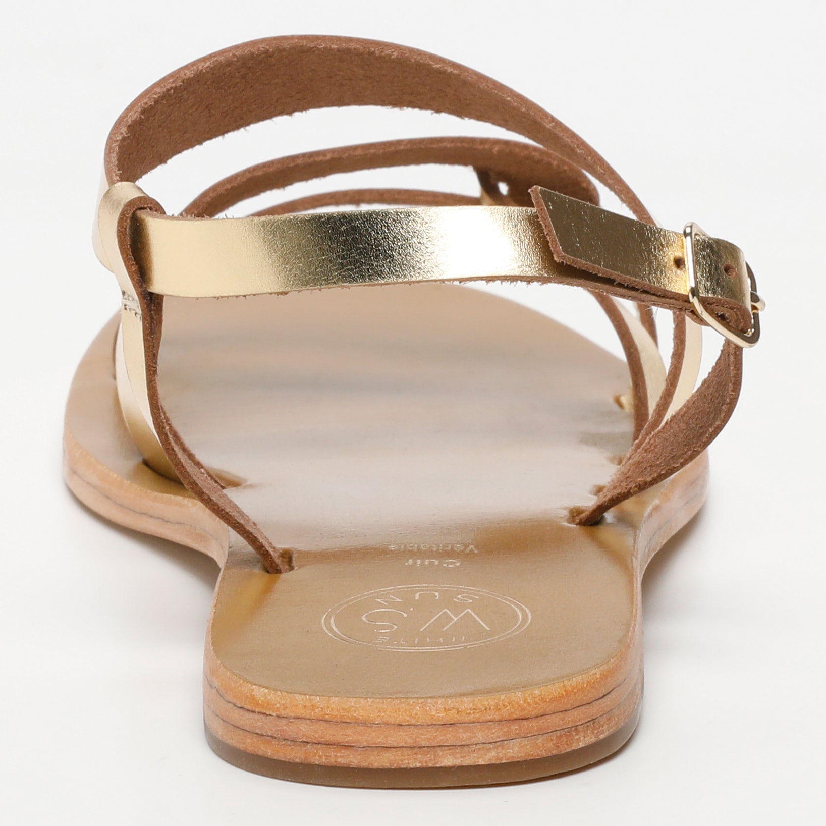 OPIO sandales en cuir or foncé