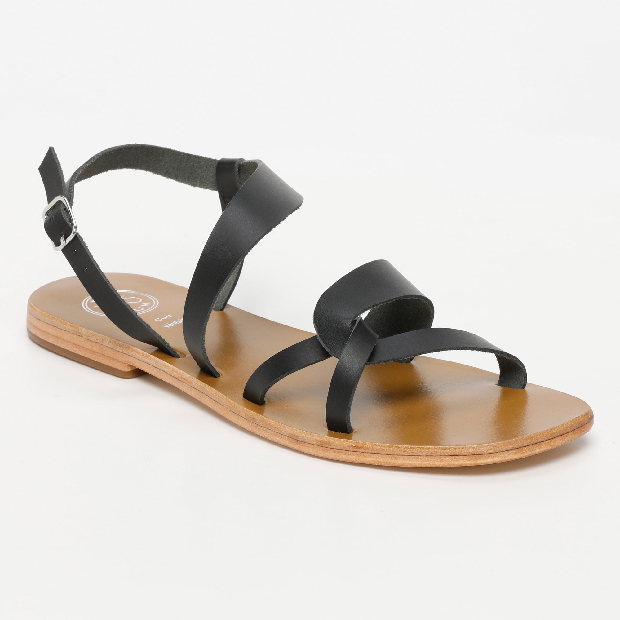 OPIO sandales en cuir noir