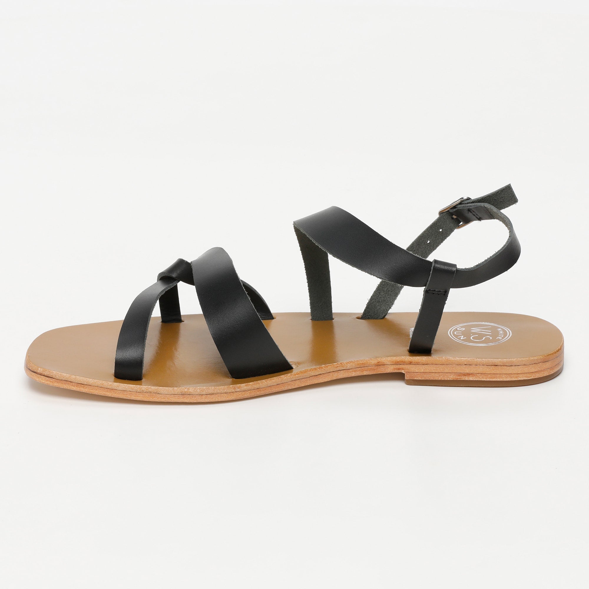OPIO sandales en cuir noir