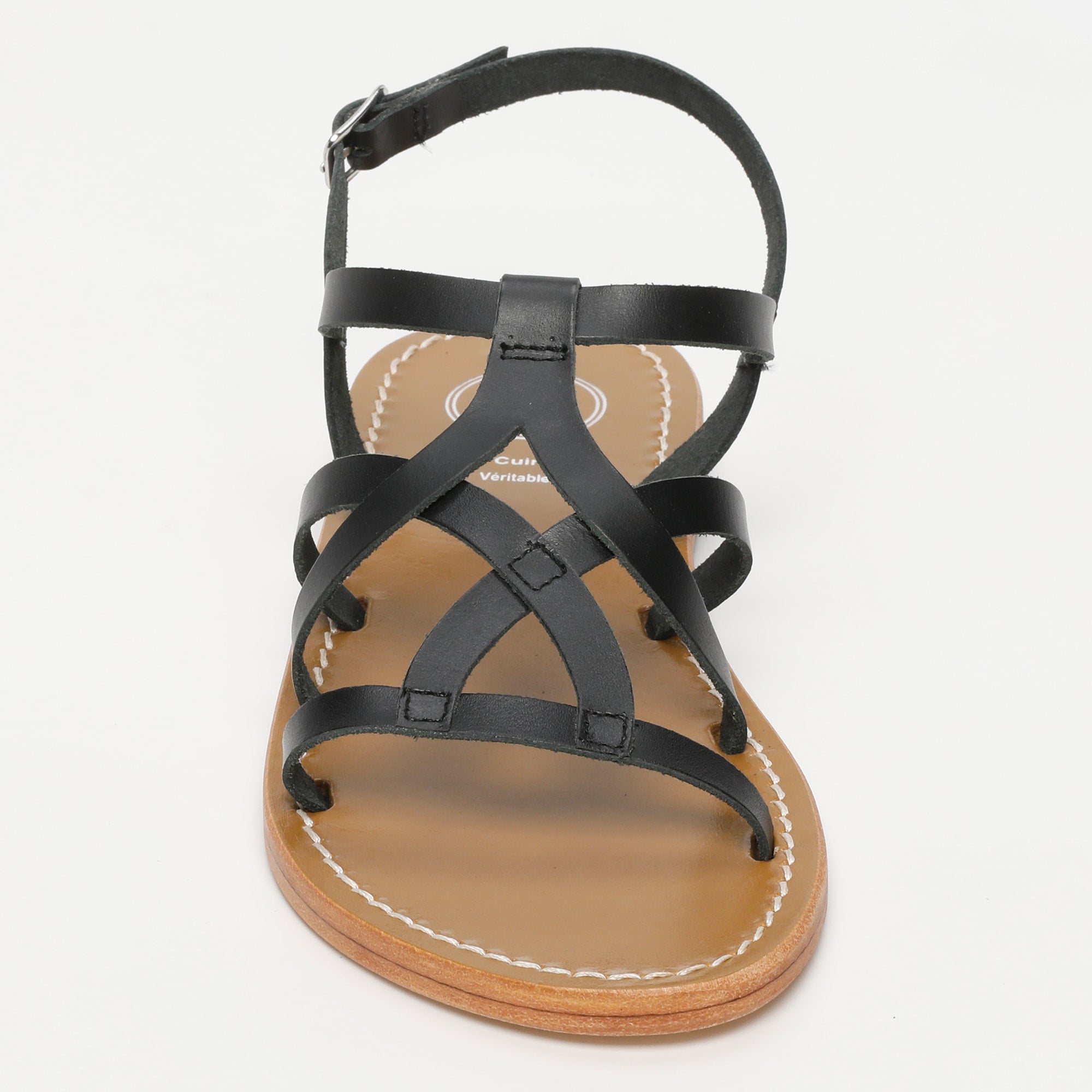 TIMISAORA sandales en cuir noir