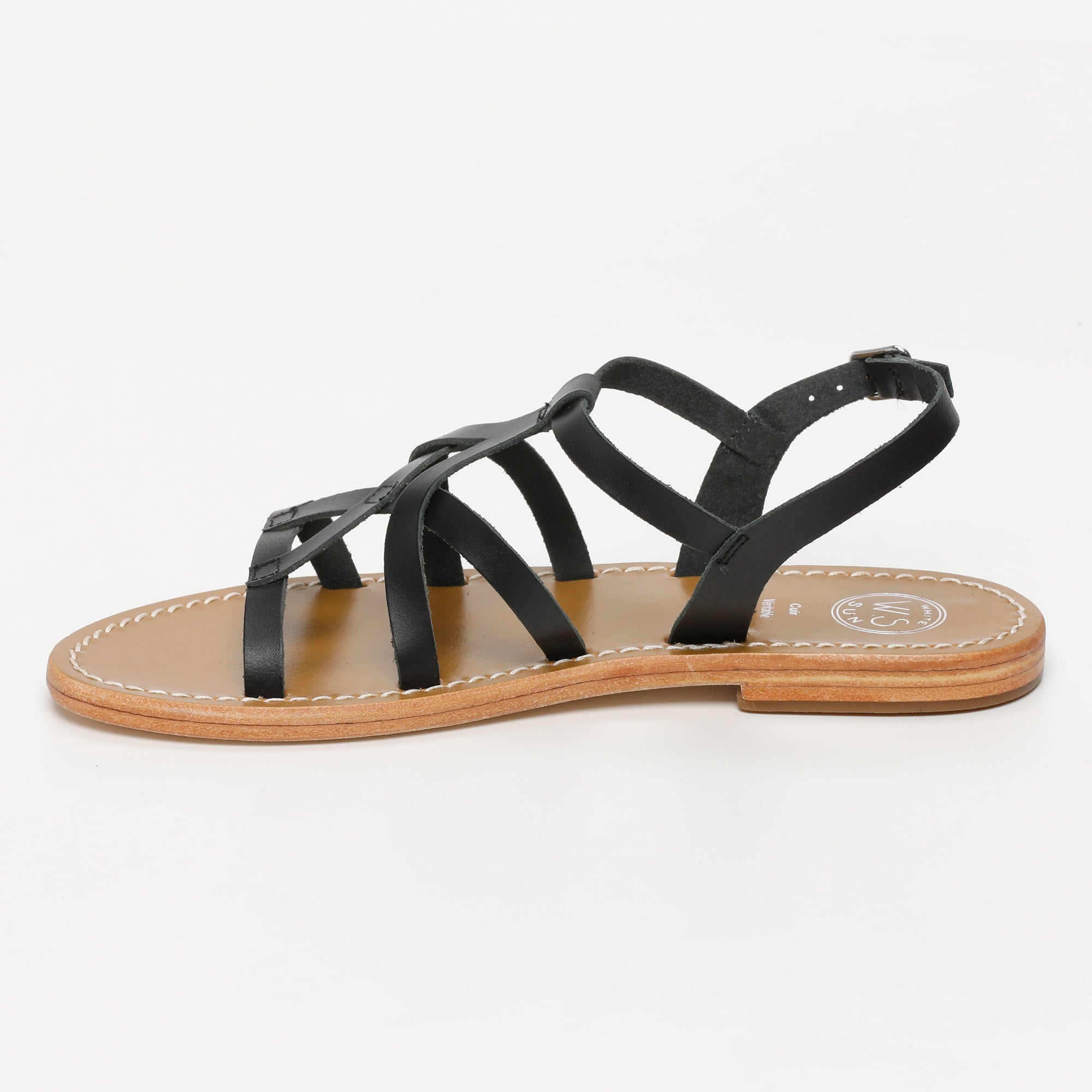 TIMISAORA sandales en cuir noir