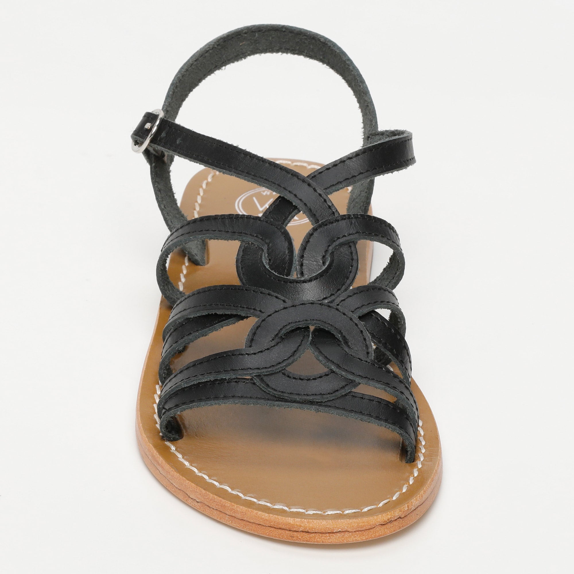 MADAI sandales en cuir noir