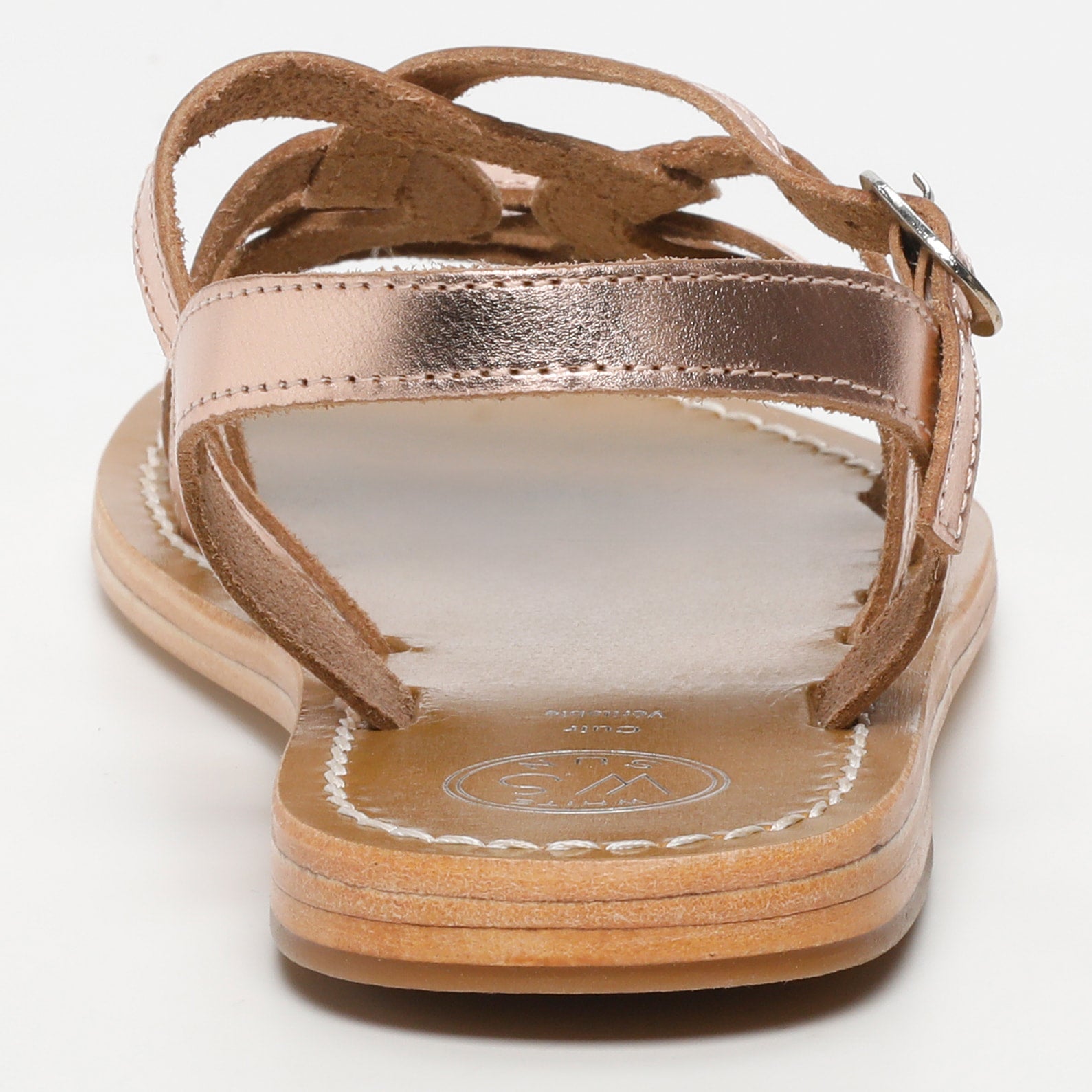 MADAI sandales en cuir or rose