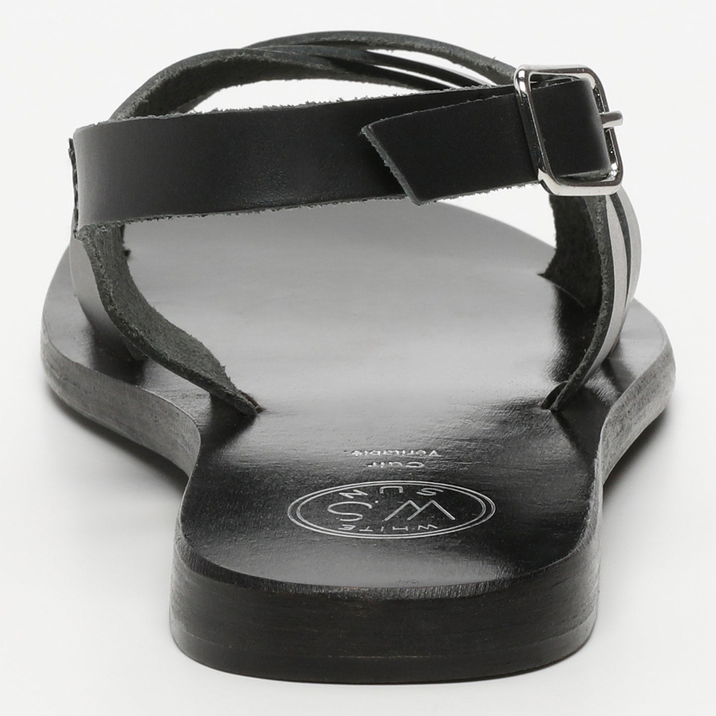 SAMPAYA sandales en cuir noir