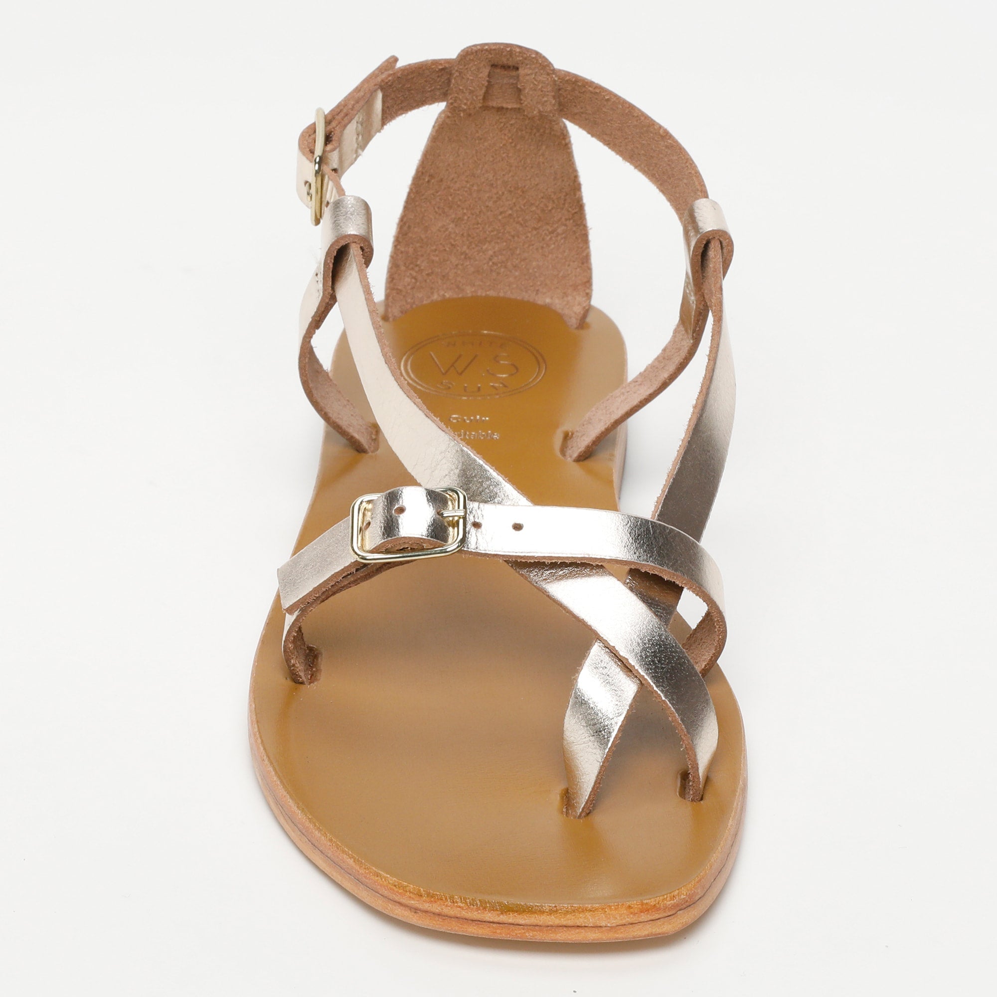 IDALIA sandales entre doigt en cuir or
