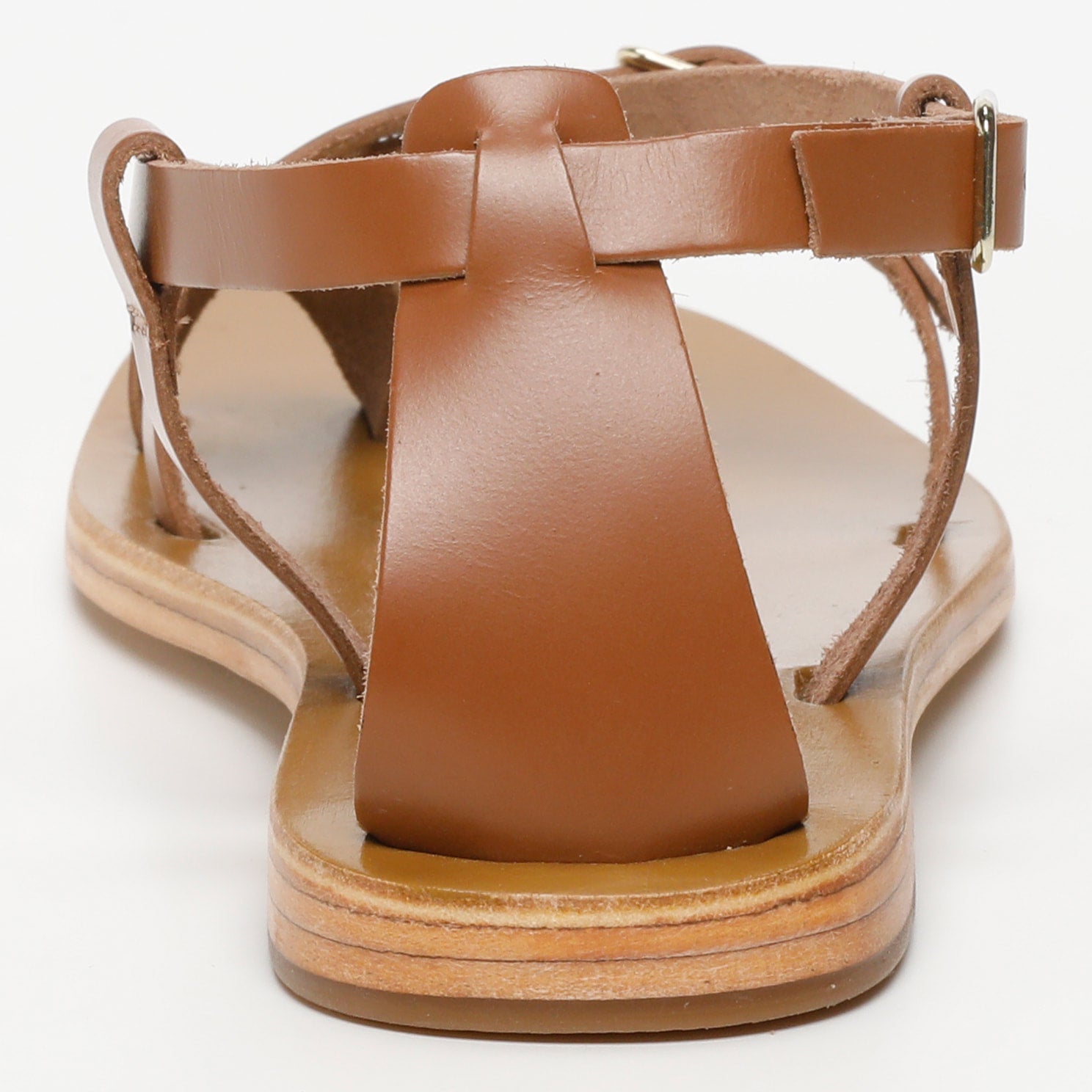 IDALIA sandales entre doigt en cuir camel