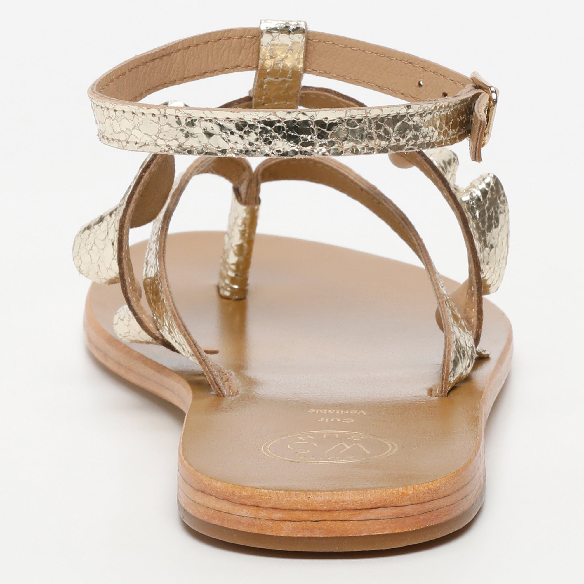 ONIDA sandales entre doigt en cuir or