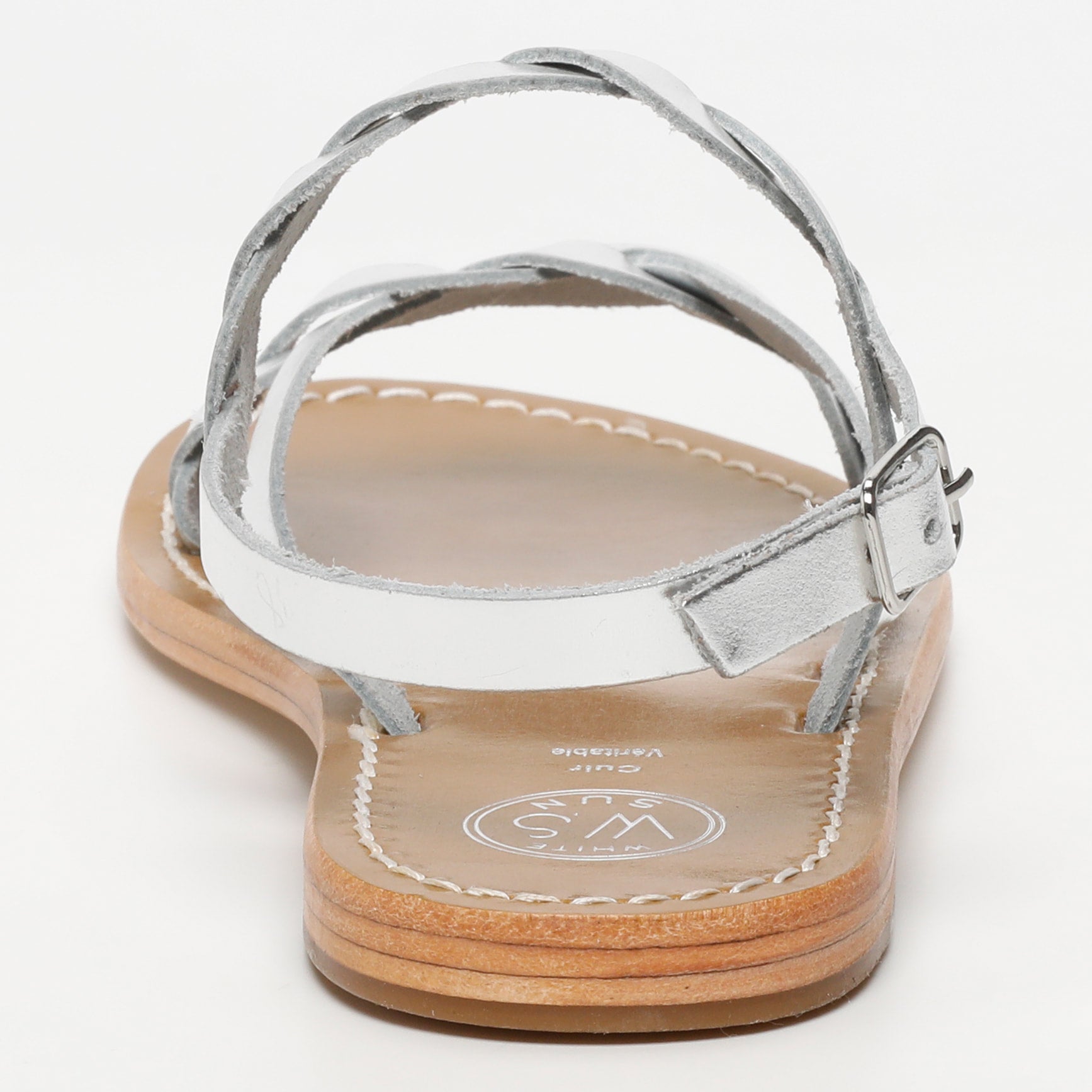 FARO sandales en cuir argent