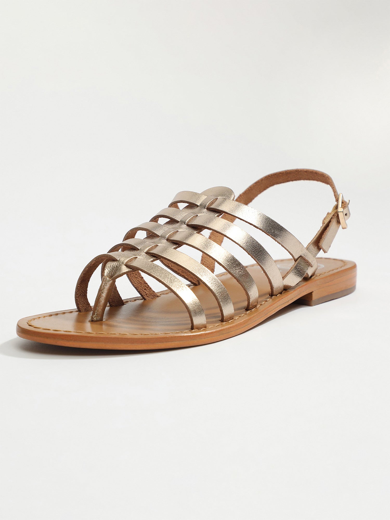 FUSINUS sandales spartiates en cuir or