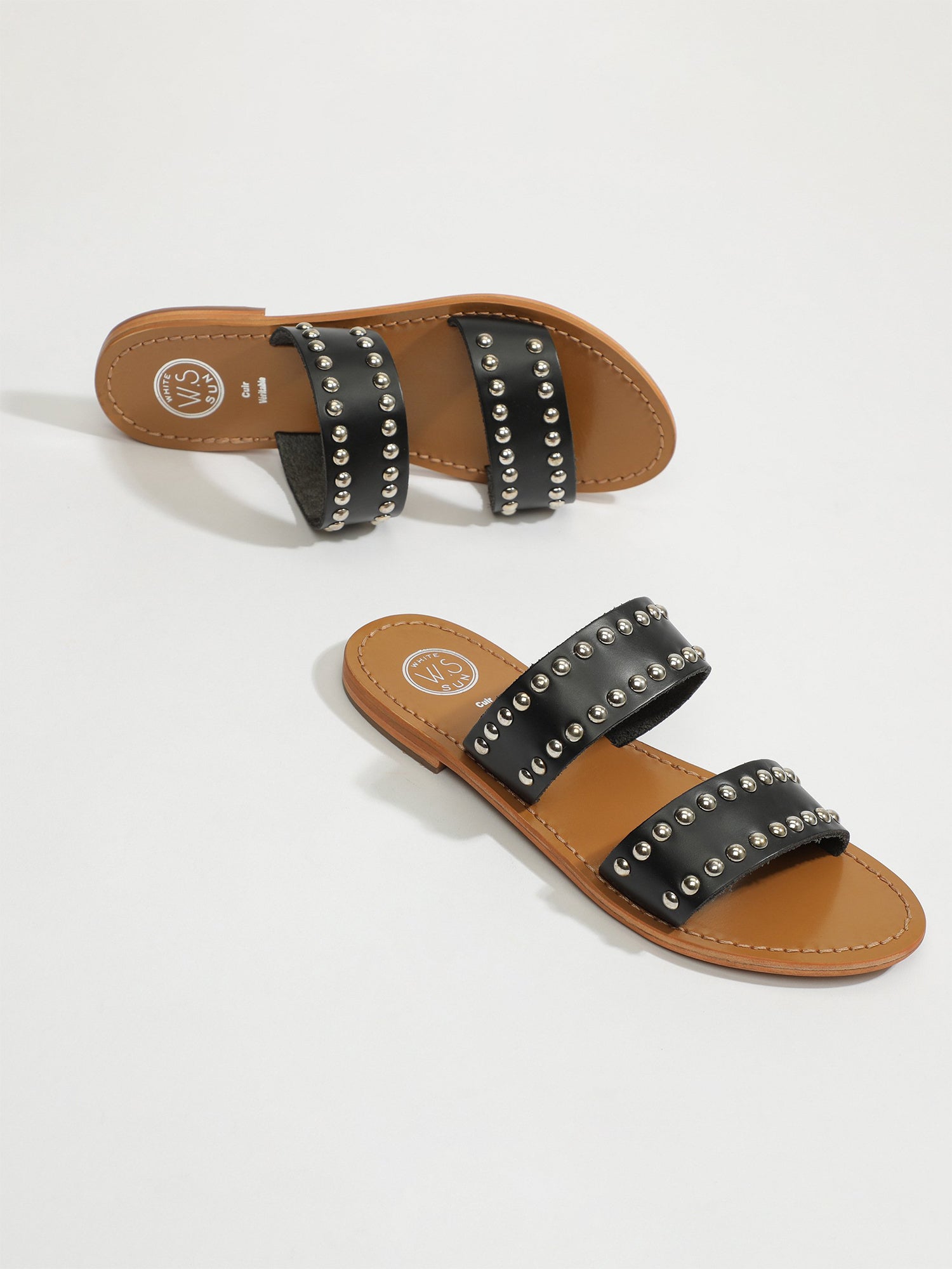 FORTESA sandales en cuir noir
