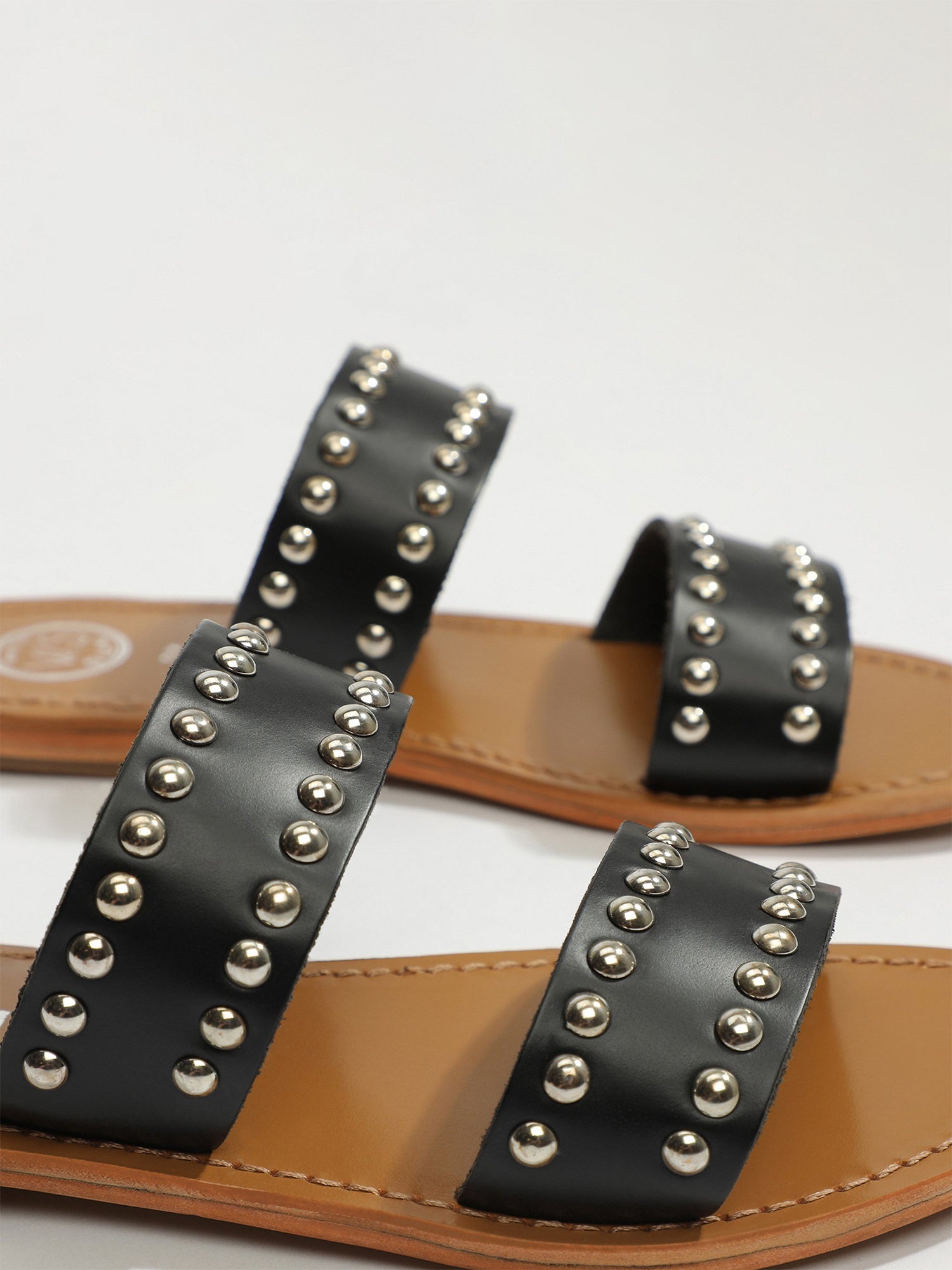 FORTESA sandales en cuir noir