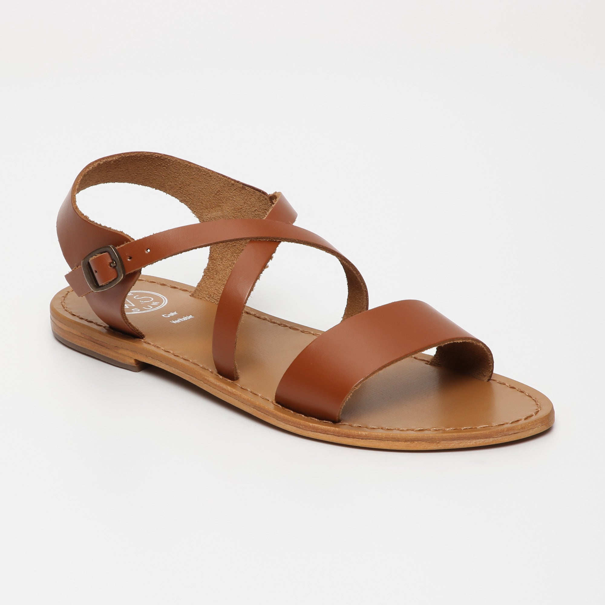 MANAUS sandales en cuir camel