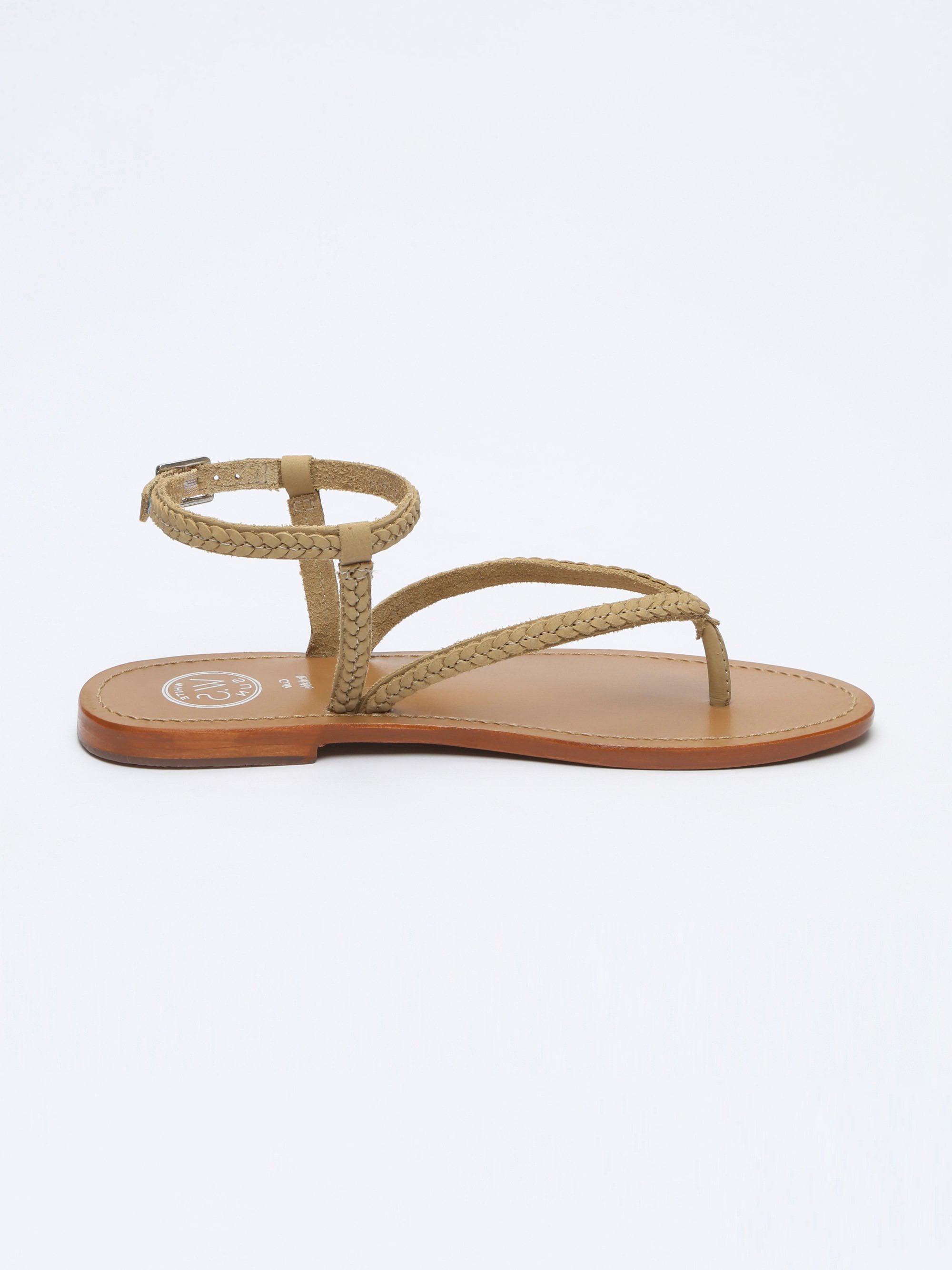 CYPRAE sandales en cuir camel