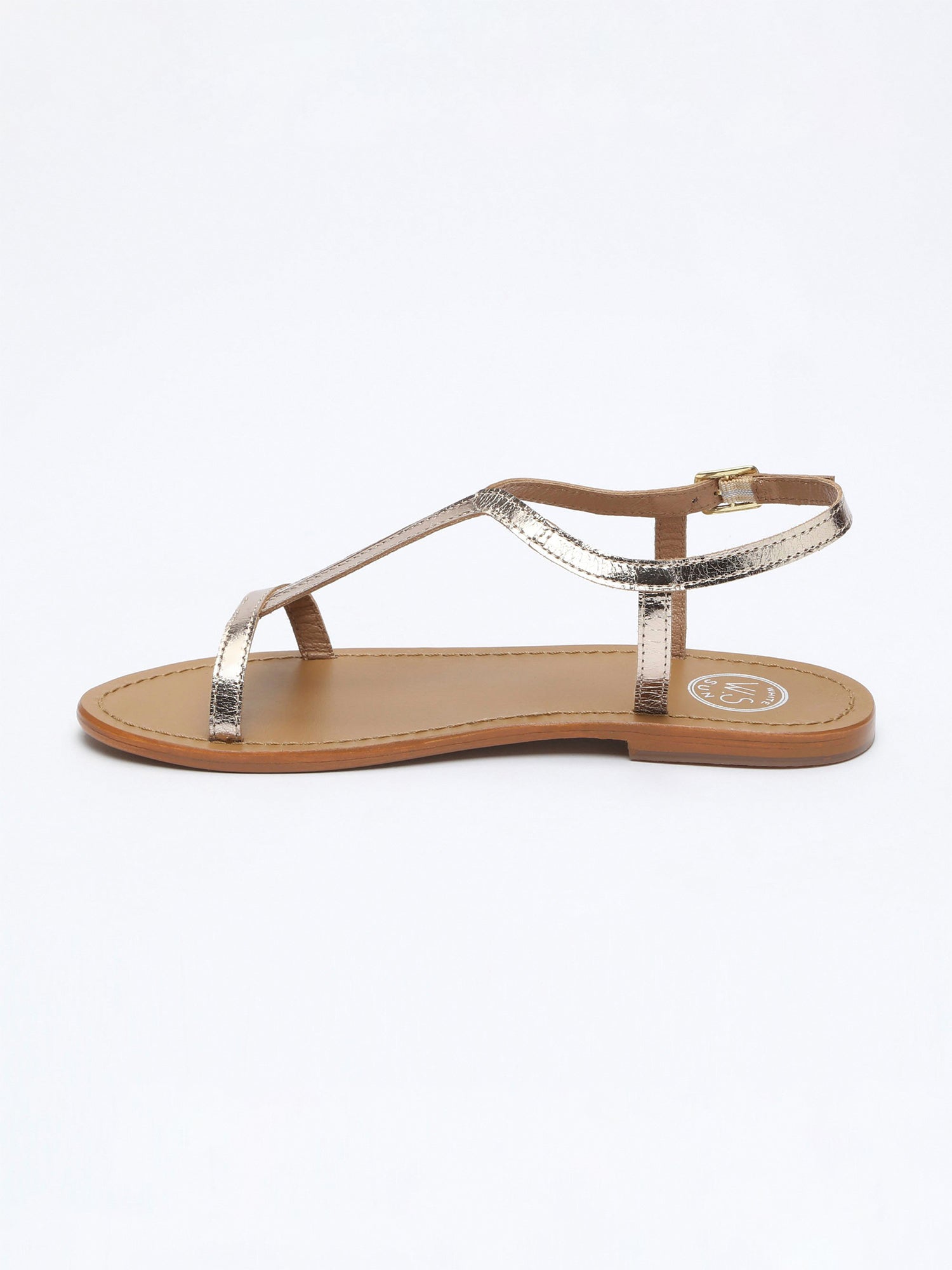 MIRAMAR sandales en cuir or
