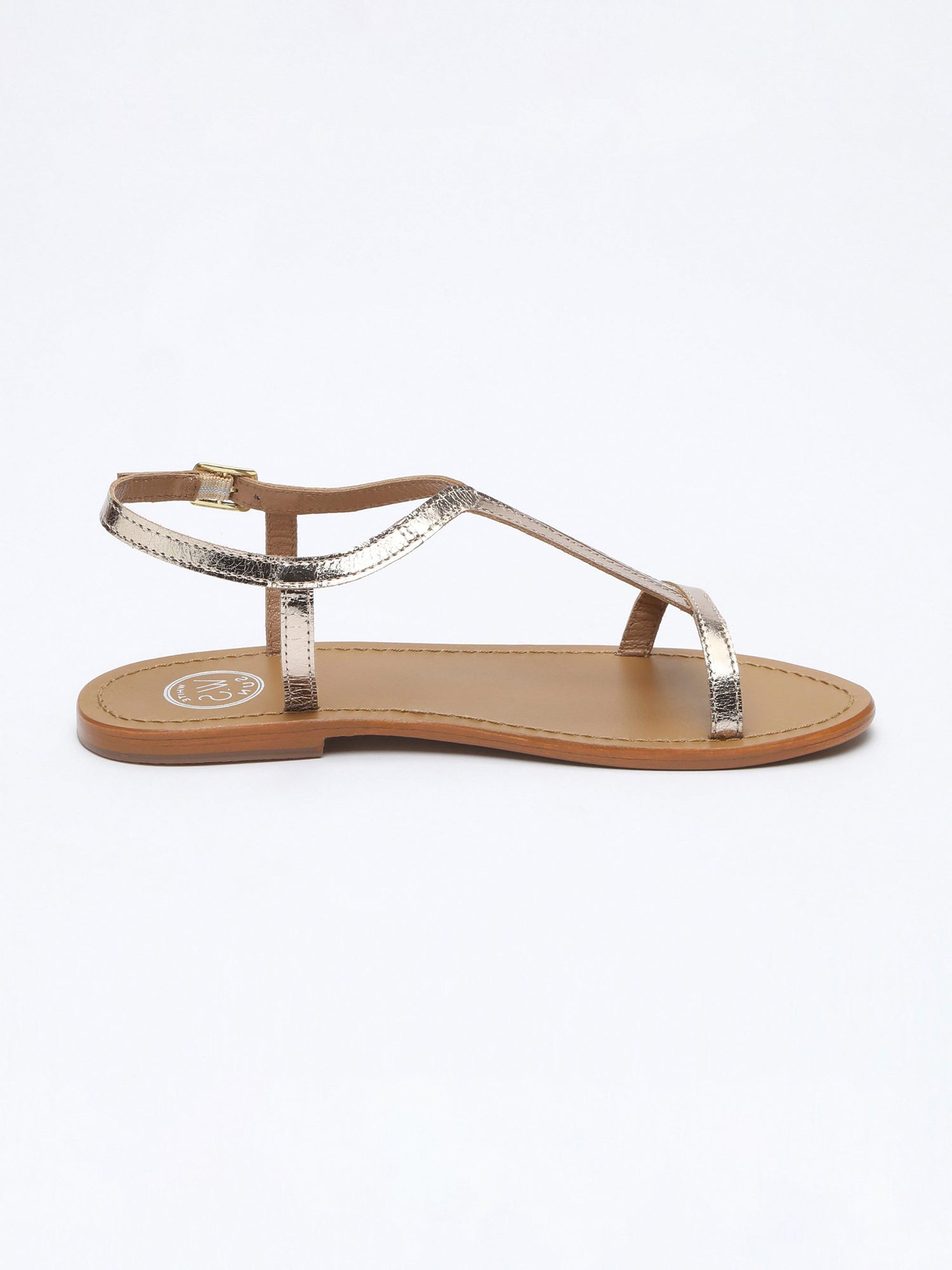 MIRAMAR sandales en cuir or