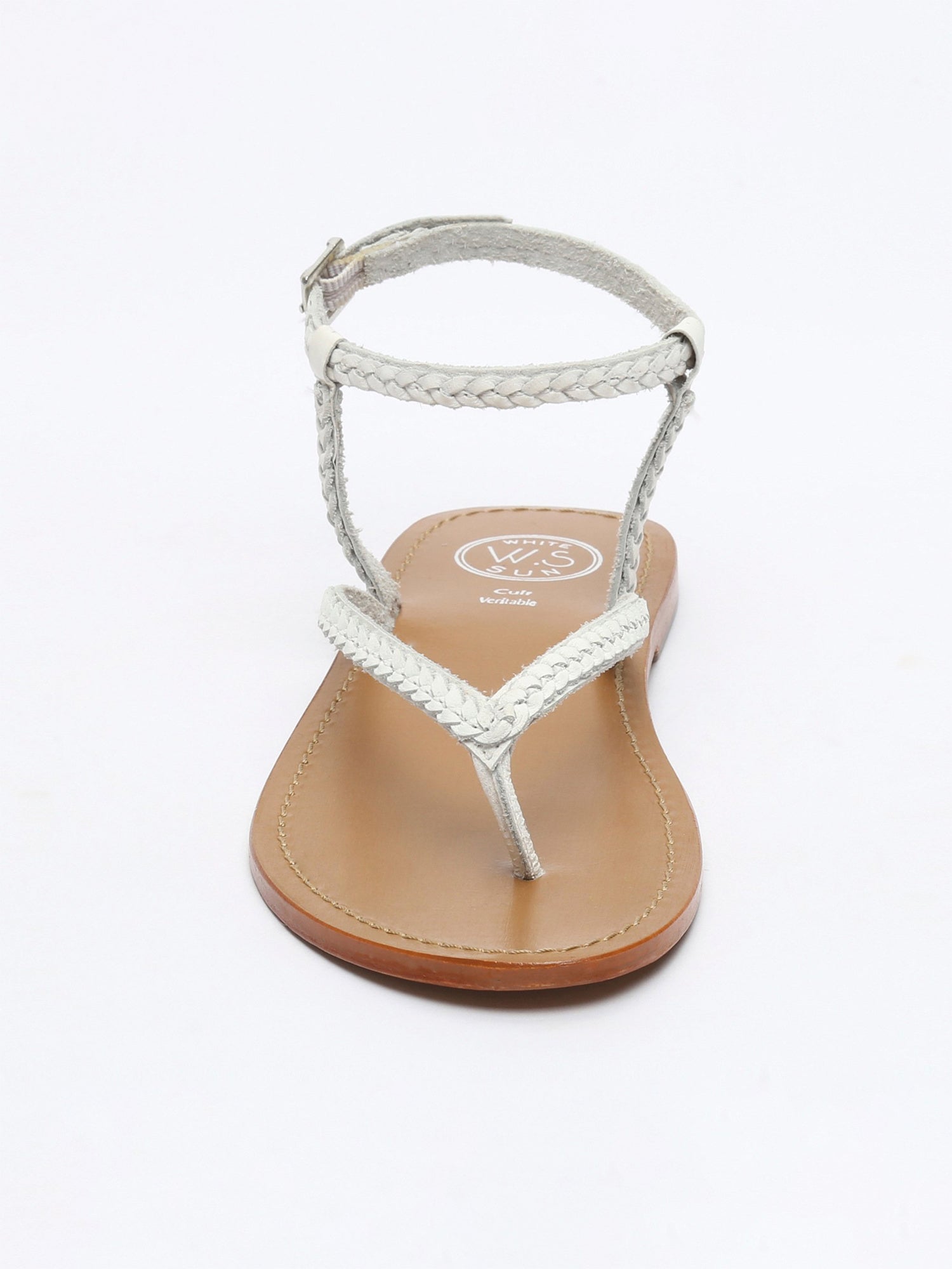 CYPRAE sandales en cuir blanc
