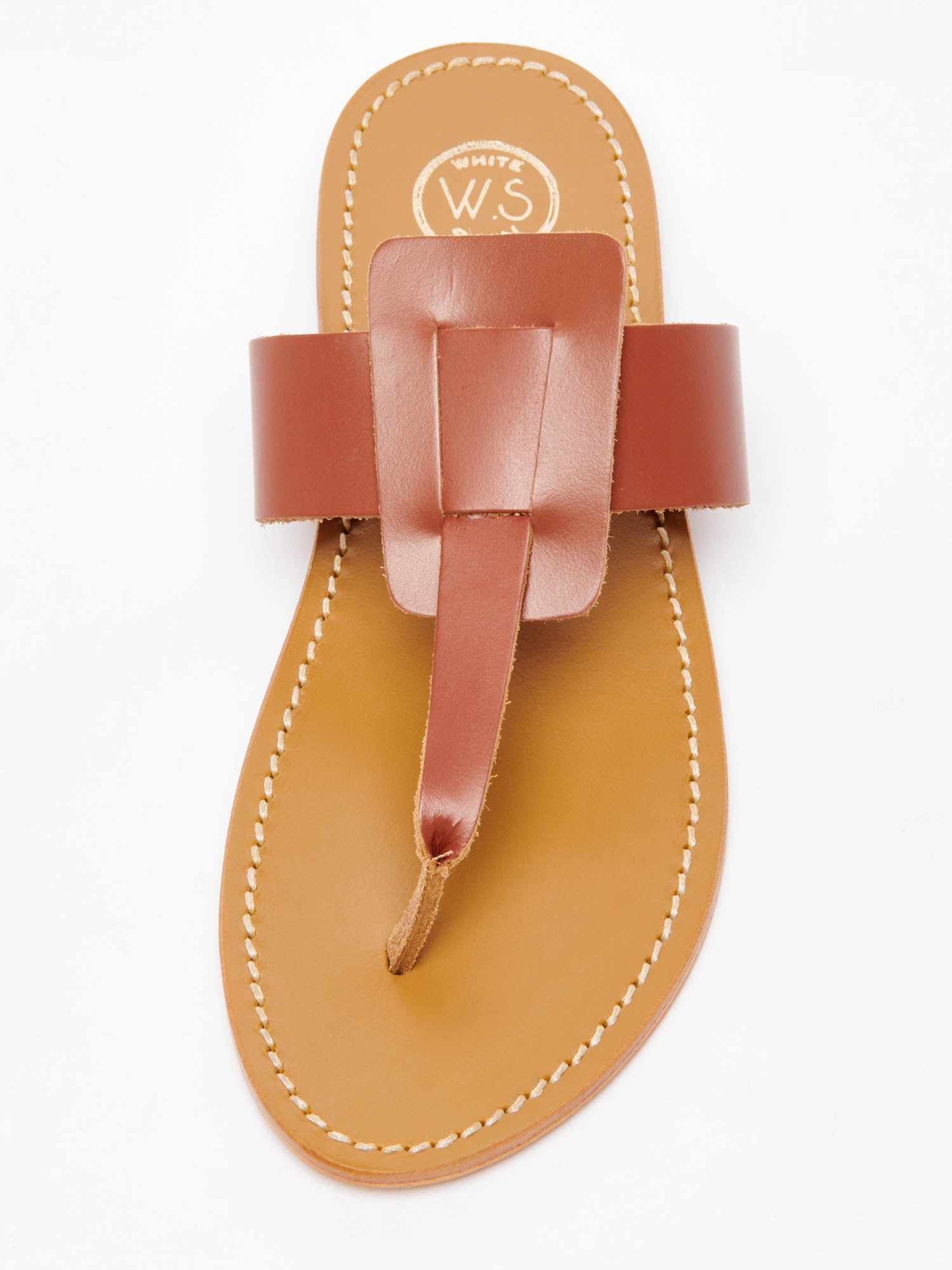 TOMER sandales en cuir camel