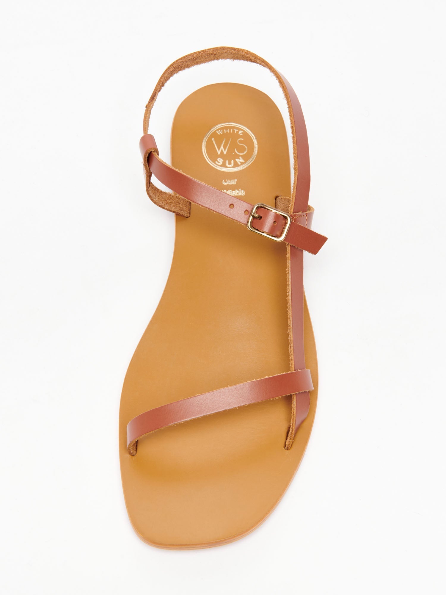 PUMO sandales en cuir camel