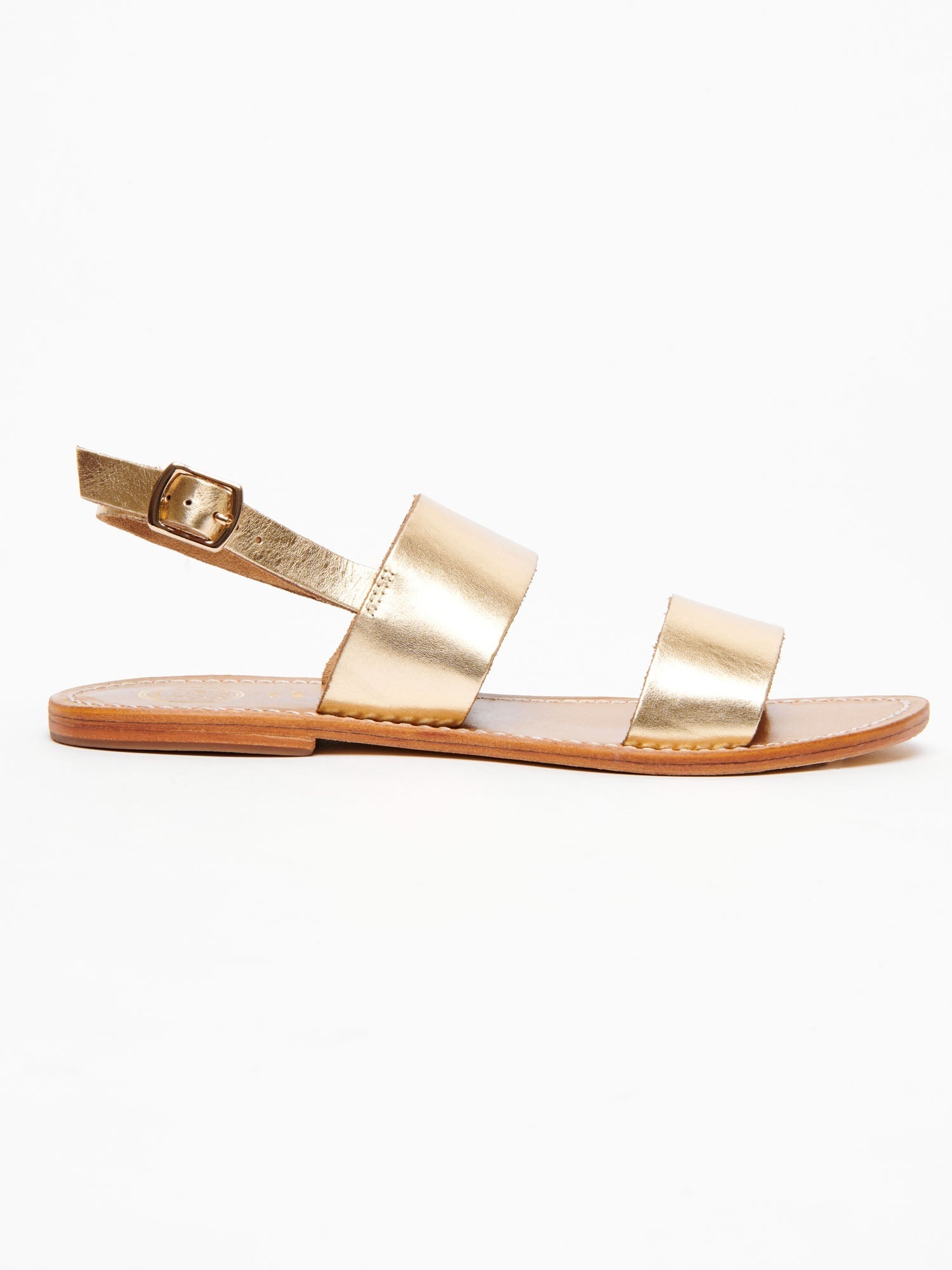 DILETTA sandales en cuir or foncé