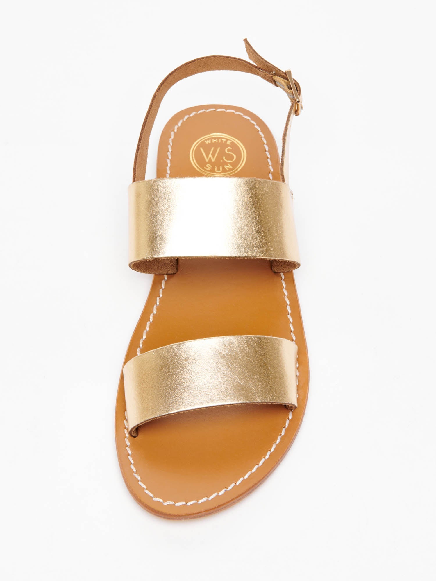 DILETTA sandales en cuir or foncé