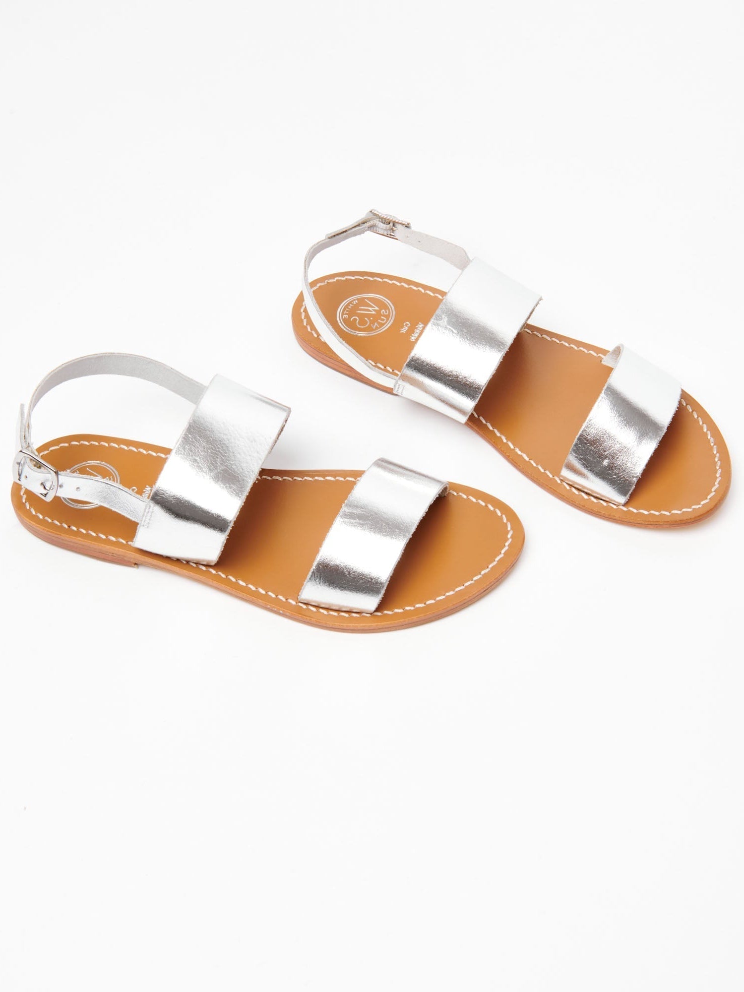 DILETTA sandales en cuir argent