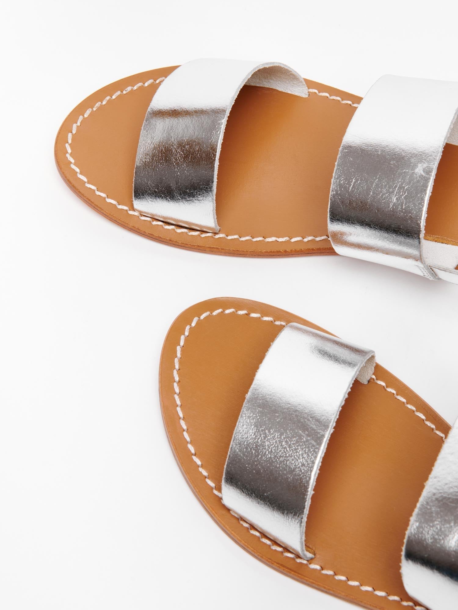 DILETTA sandales en cuir argent