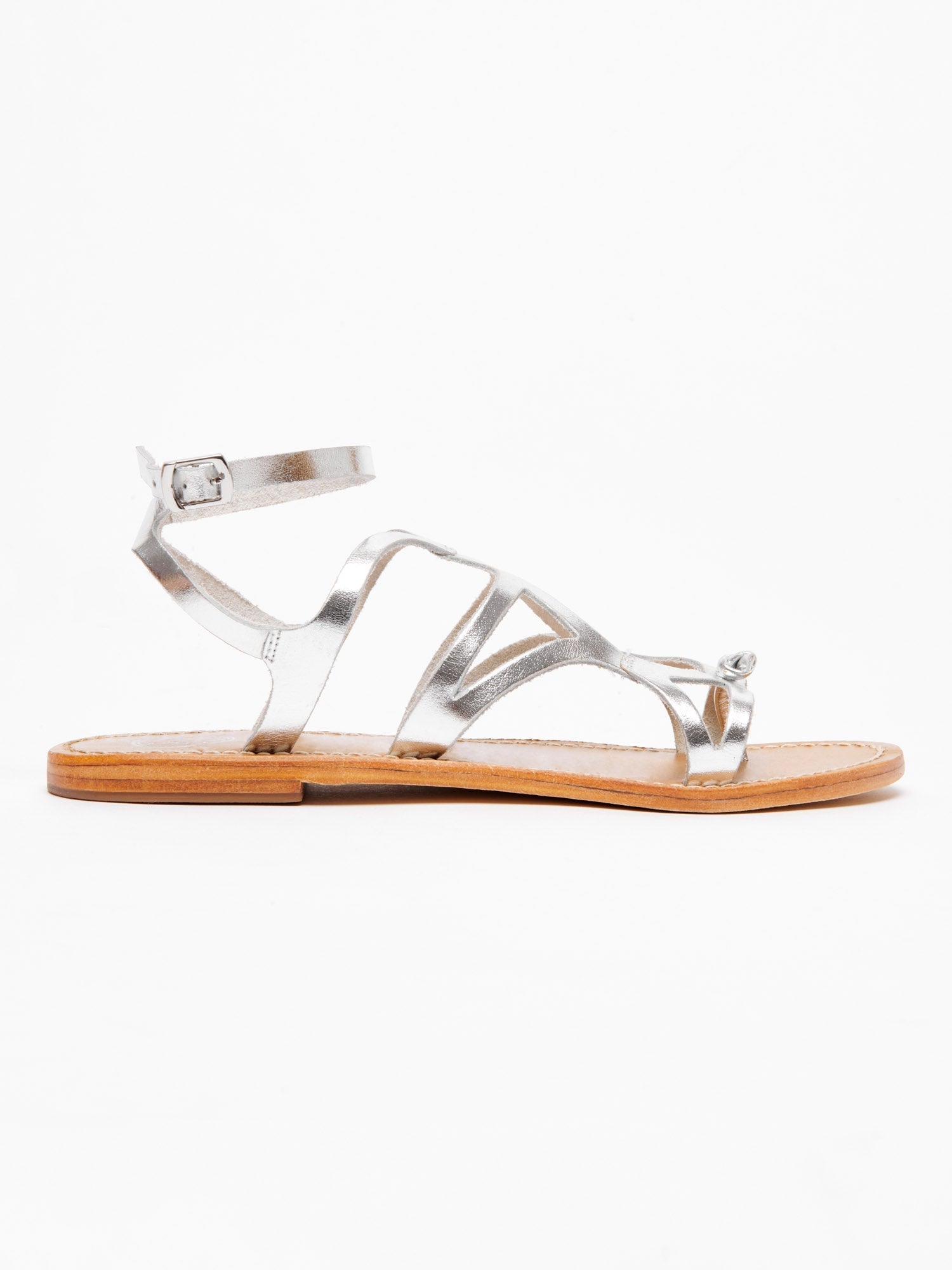 SOBRAL sandales spartiates en cuir argent