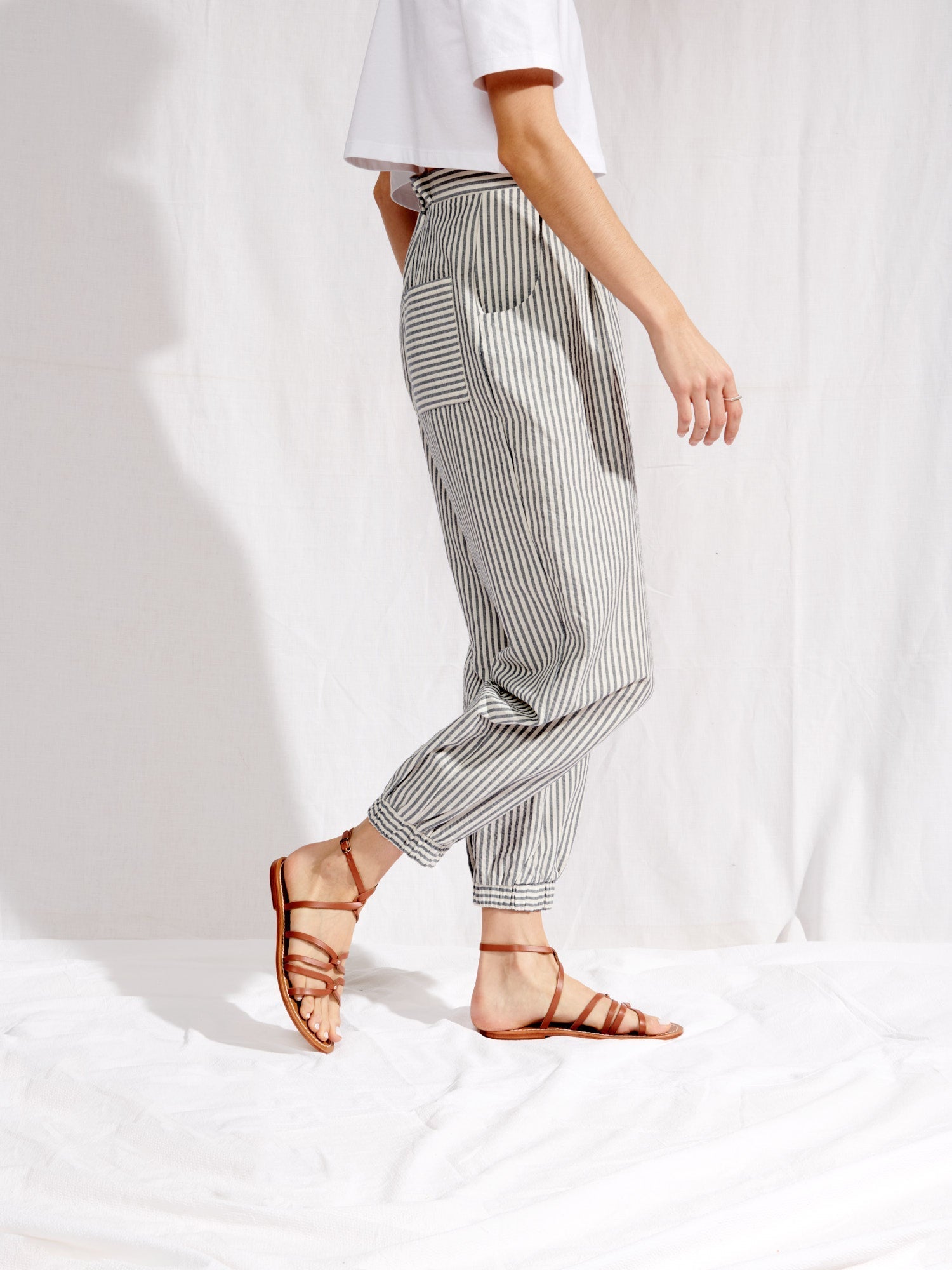 VIKY sandales spartiates en cuir camel