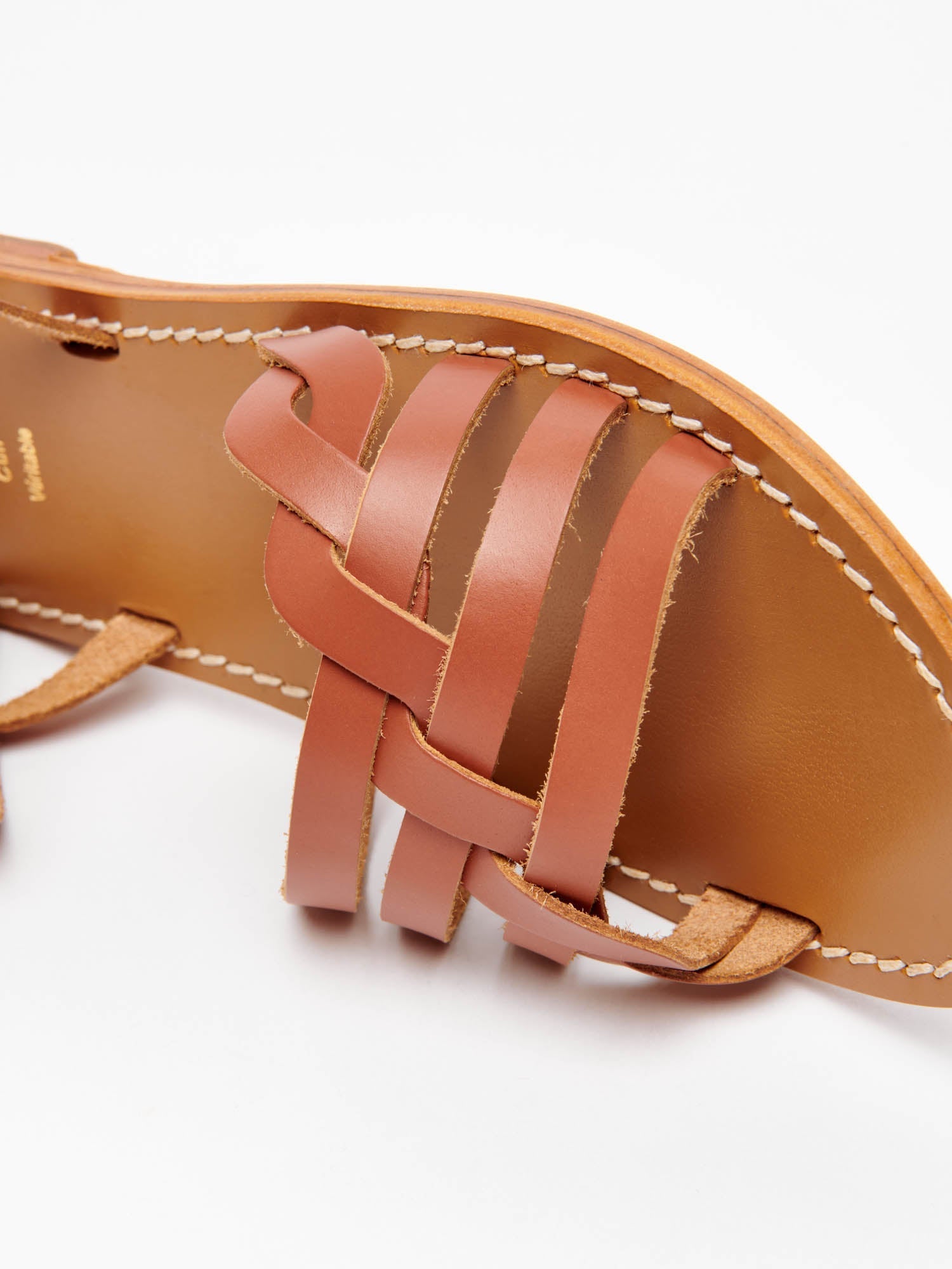 RUBRA sandales en cuir camel
