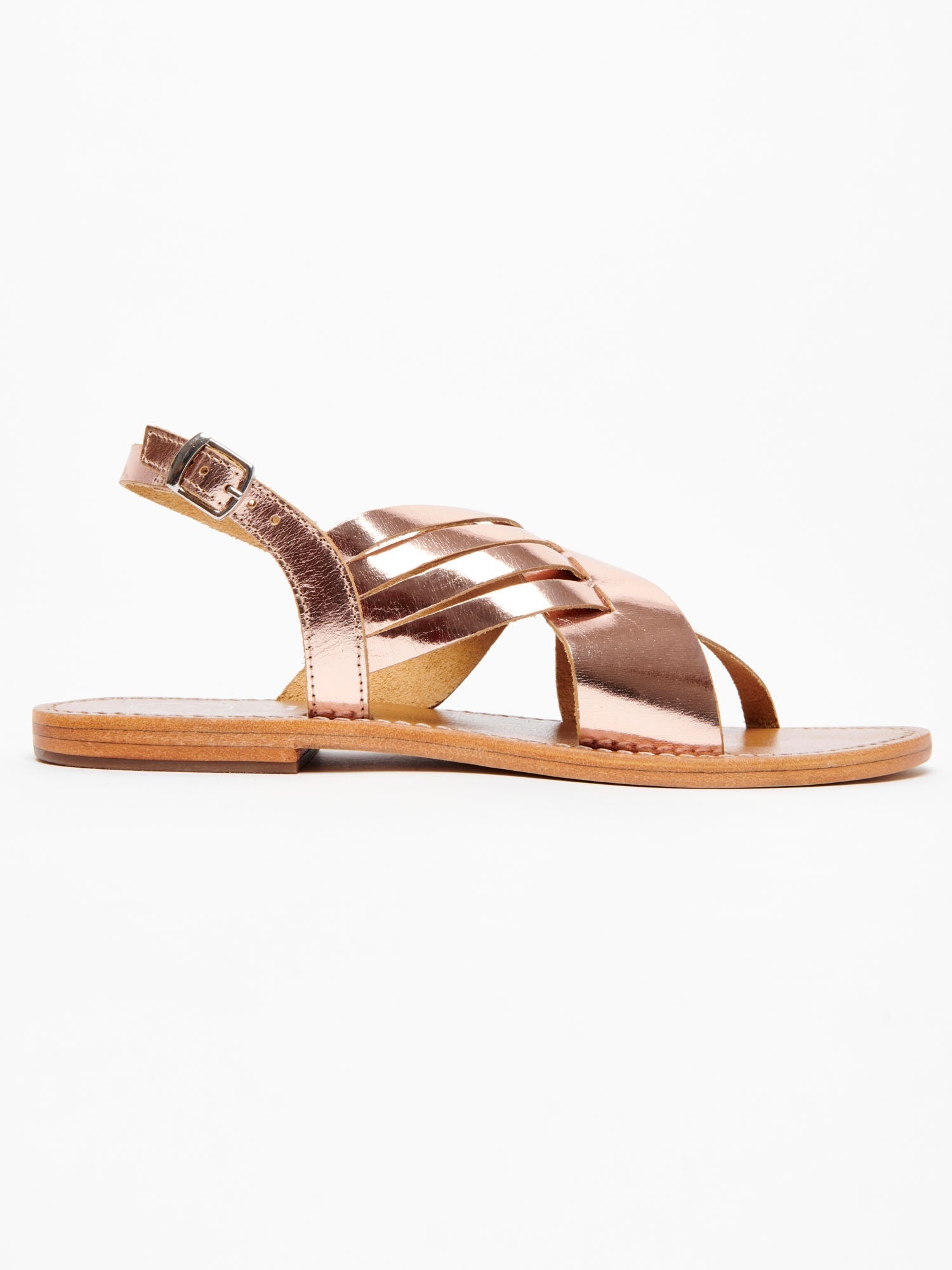 ALESSIO sandales en cuir or rose