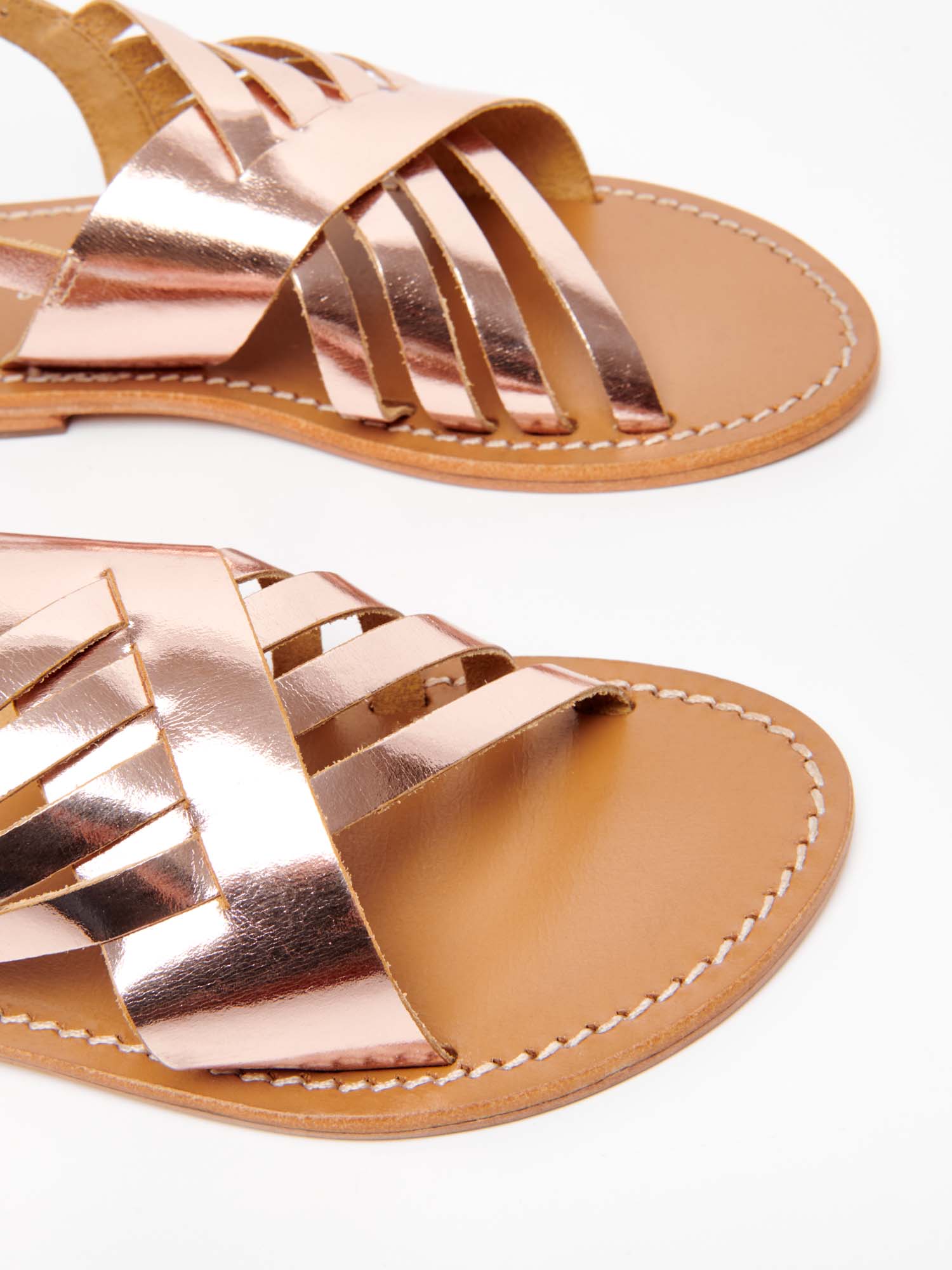 ALESSIO sandales en cuir or rose