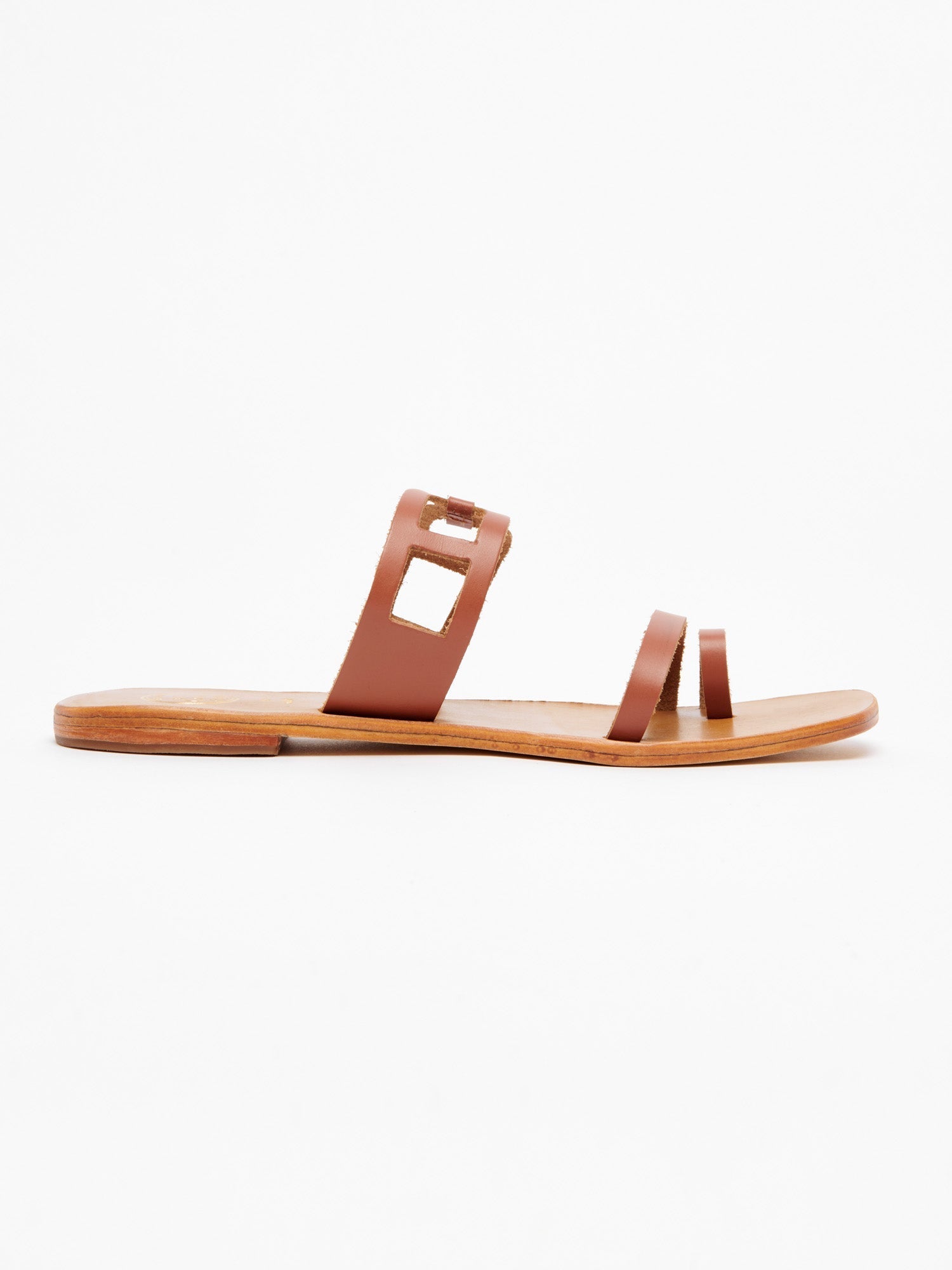 LERIA sandales en cuir camel